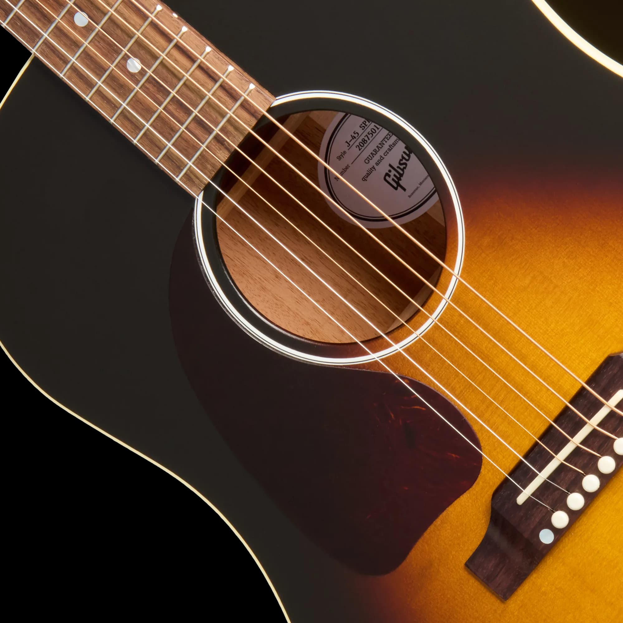 Gibson J-45 Special, Left-Handed, Satin Vintage Sunburst — photo 7