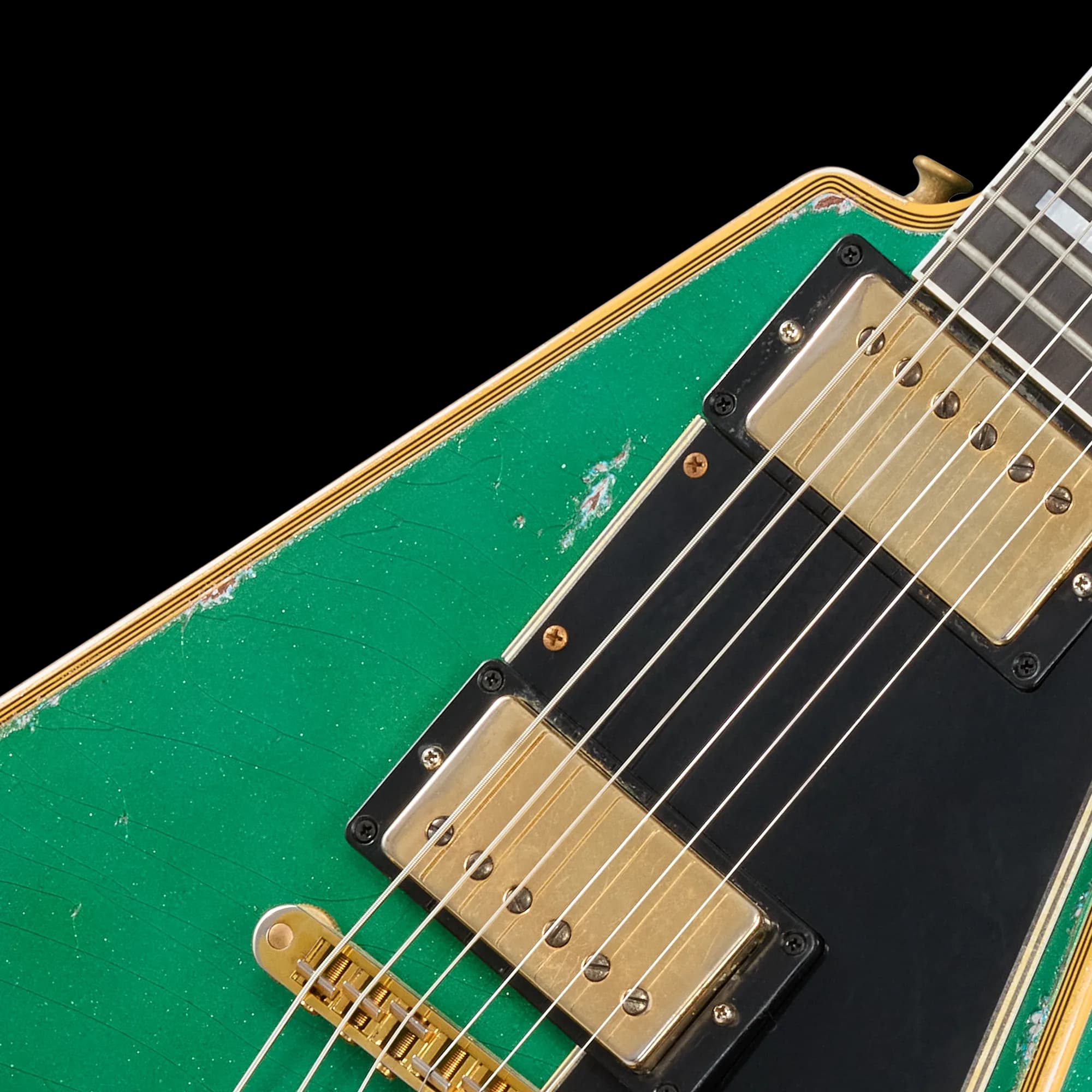 Gibson LE Flying V Custom, Heavy Aged, Teal Sparkle — photo 7