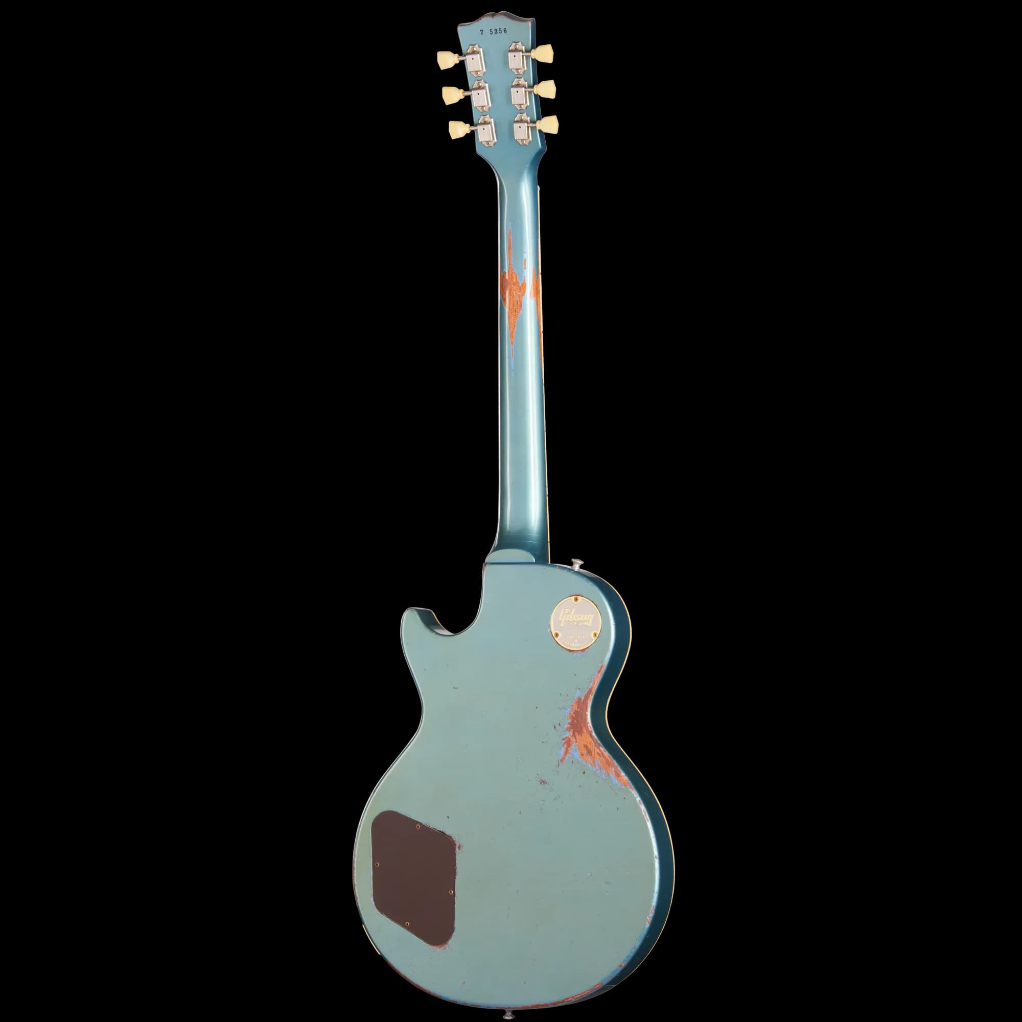Gibson 1957 Les Paul Standard Reissue, Ultra Heavy Aged, Pelham Blue Over Goldtop — photo 4