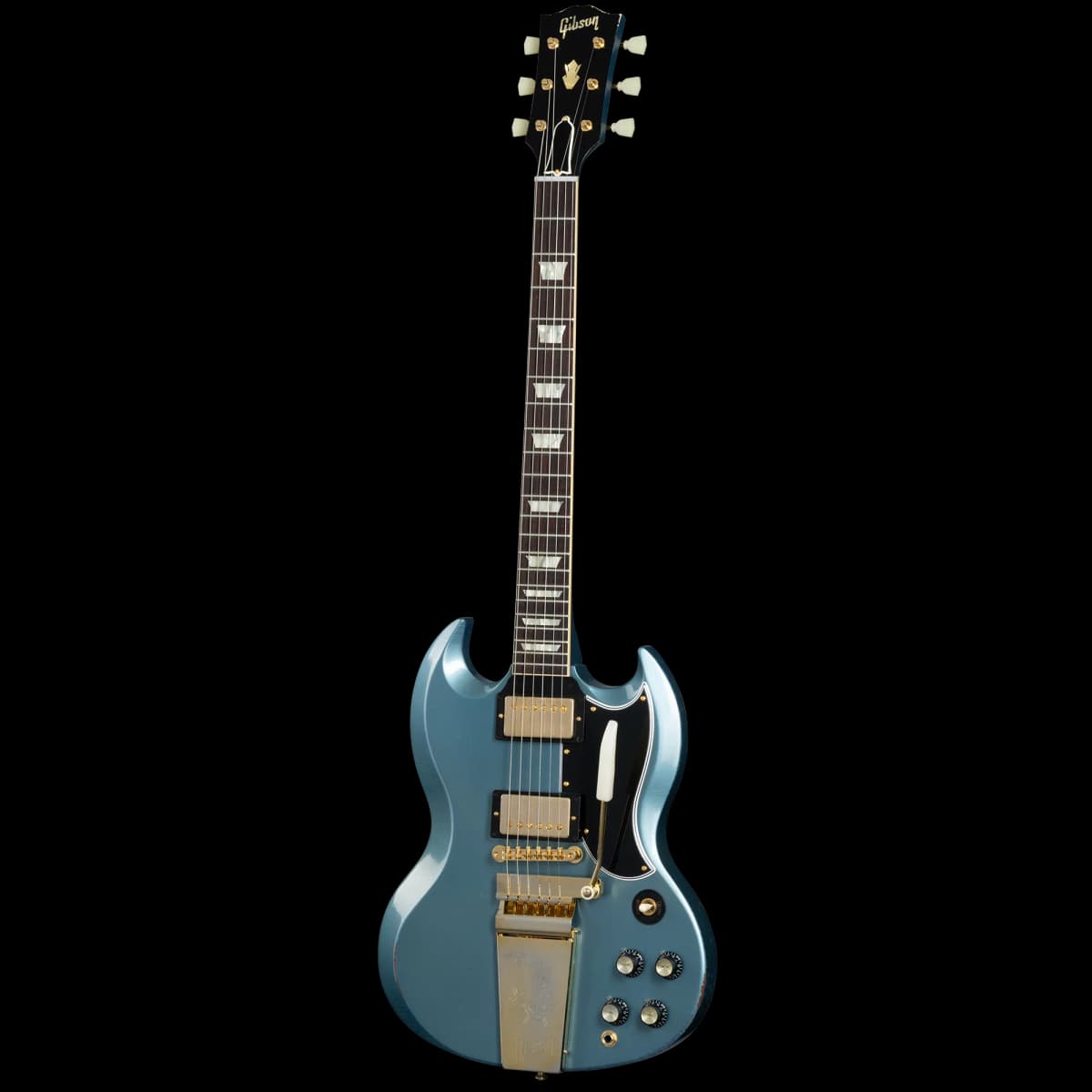 Gibson 1964 SG Standard Reissue with Maestro, Light Aged, Antique Pelham Blue — photo 3