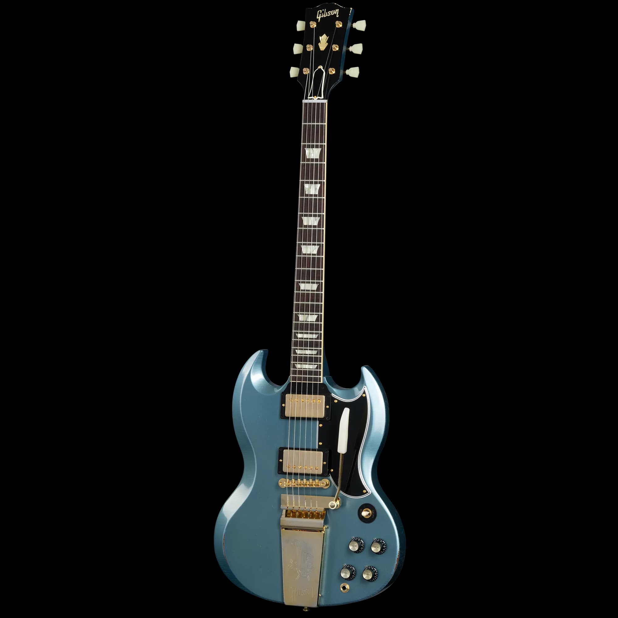 Gibson 1964 SG Standard Reissue with Maestro, Light Aged, Antique Pelham Blue — photo 3