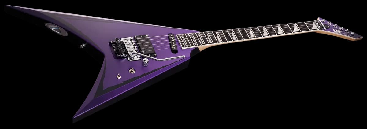 ESP Alexi Ripped Purple Fade Satin w/ Pinstripes — photo 3