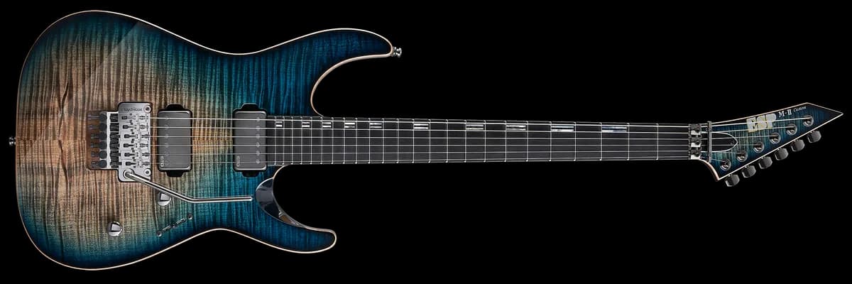 ESP M-II Ctm Fr Black Aqua C-Burst