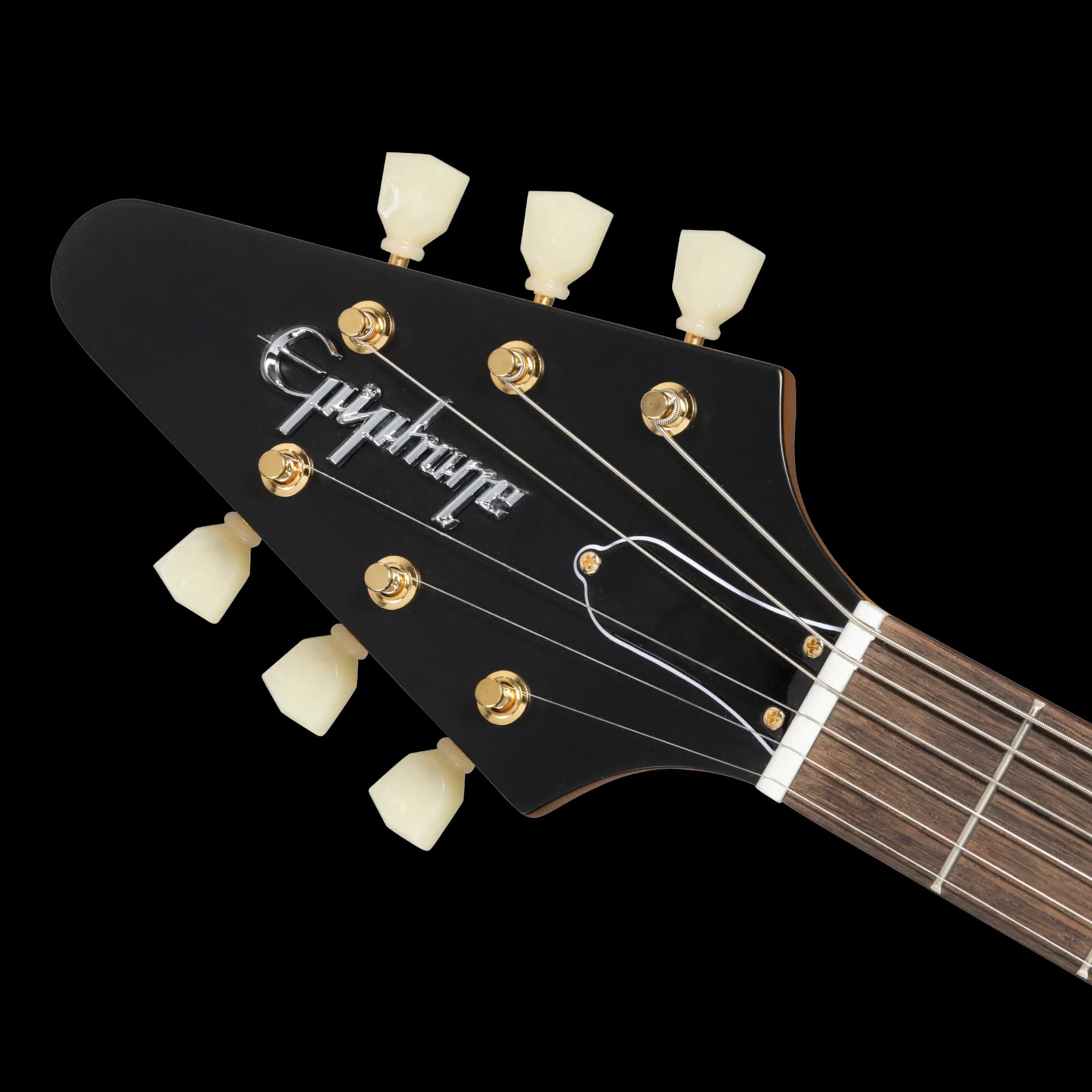 Epiphone IGC 1958 Korina Flying V, Left-Handed, Aged Natural — photo 5