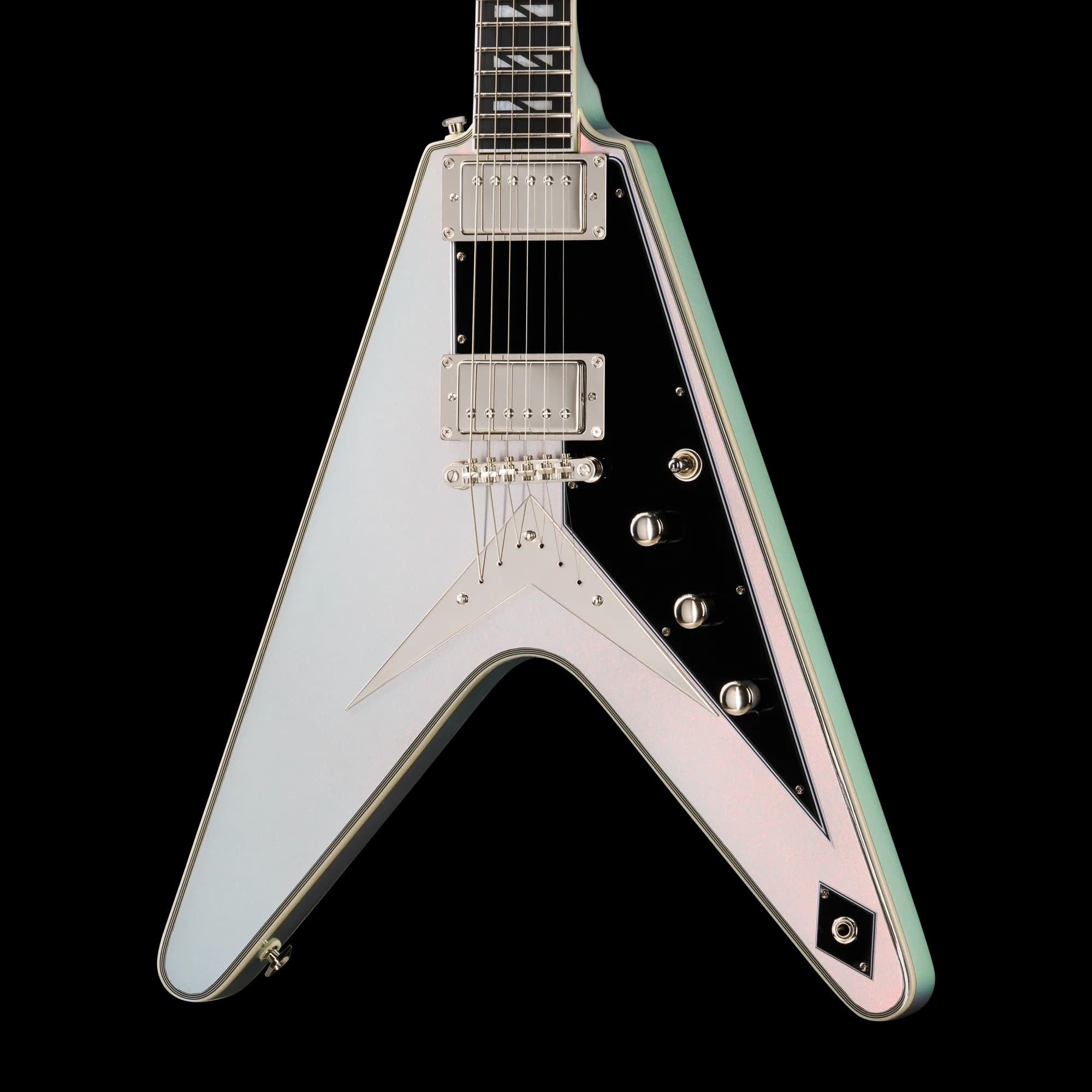 Epiphone Futura Flying V Custom, Quicksilver Shift