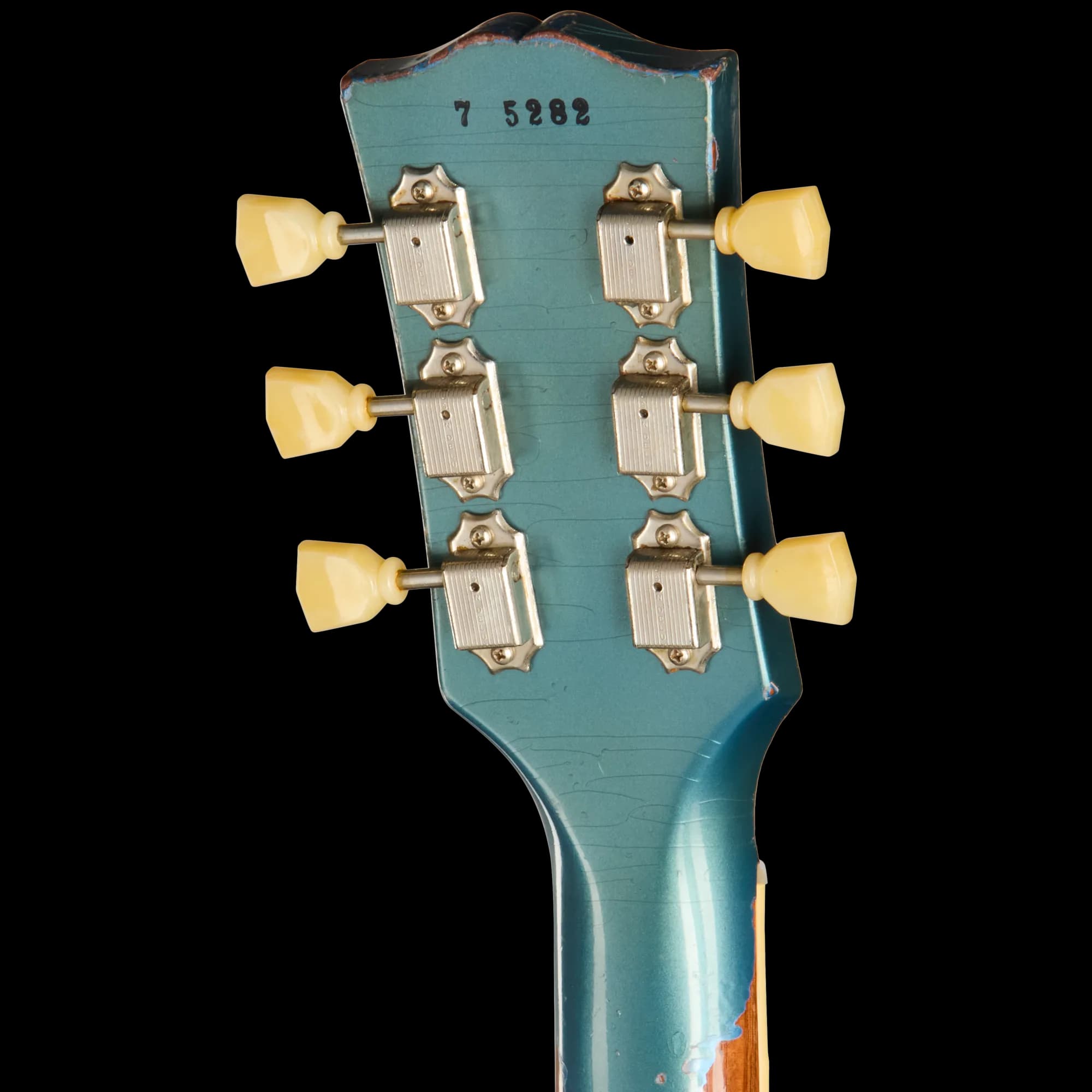 Gibson 1957 Les Paul Standard Reissue, Ultra Heavy Aged, Inverness Green and Pelham Blue Over Goldtop — photo 6