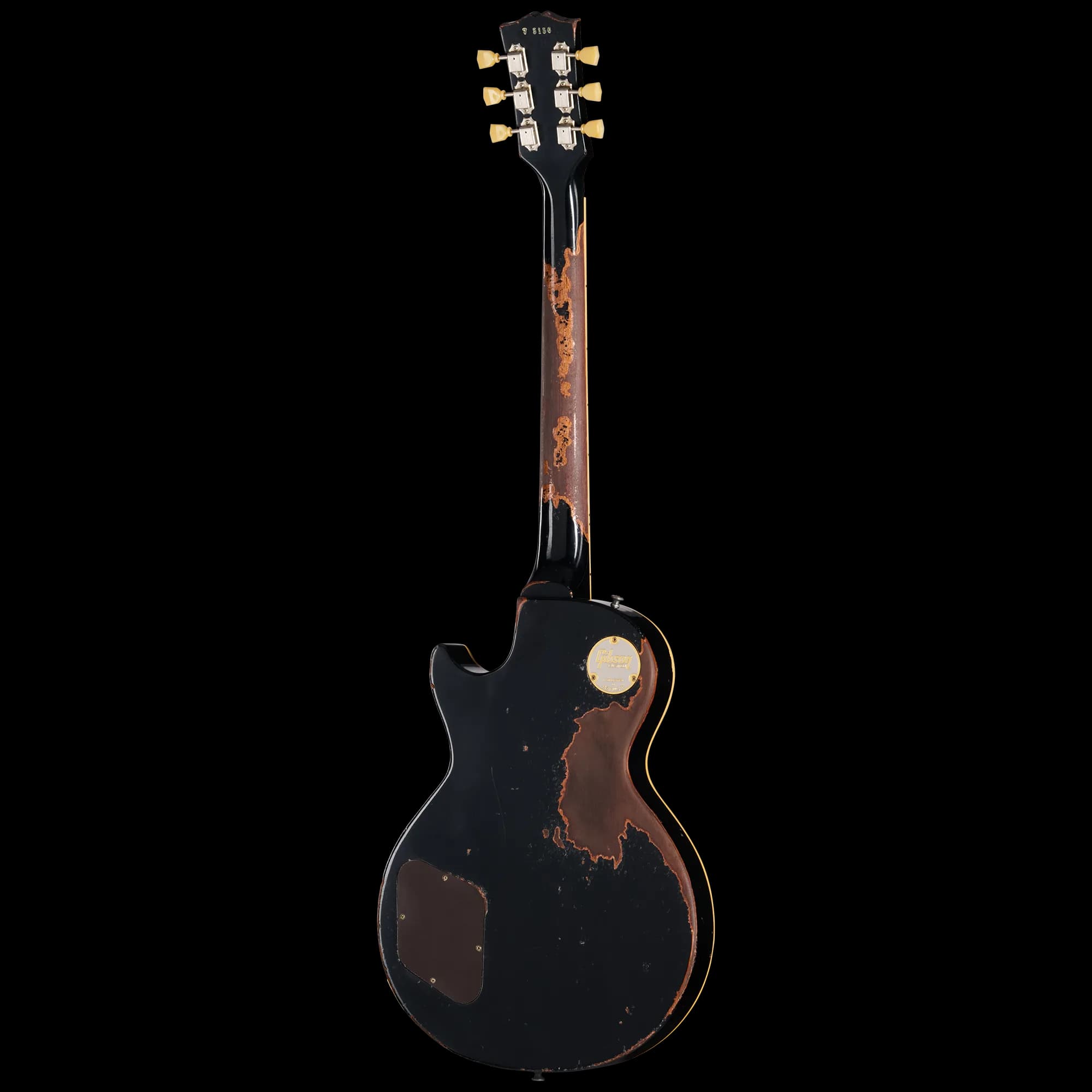 Gibson 1957 Les Paul Standard Reissue, Ultra Heavy Aged, Ebony Over Goldtop — photo 4