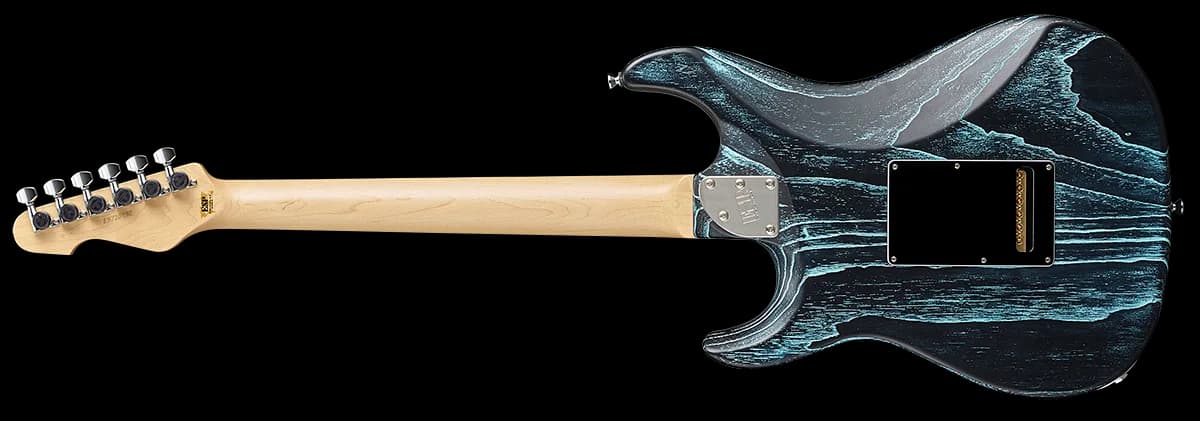 ESP Snapper Ctm Drift Wood Black w/ Blue Filler — photo 2