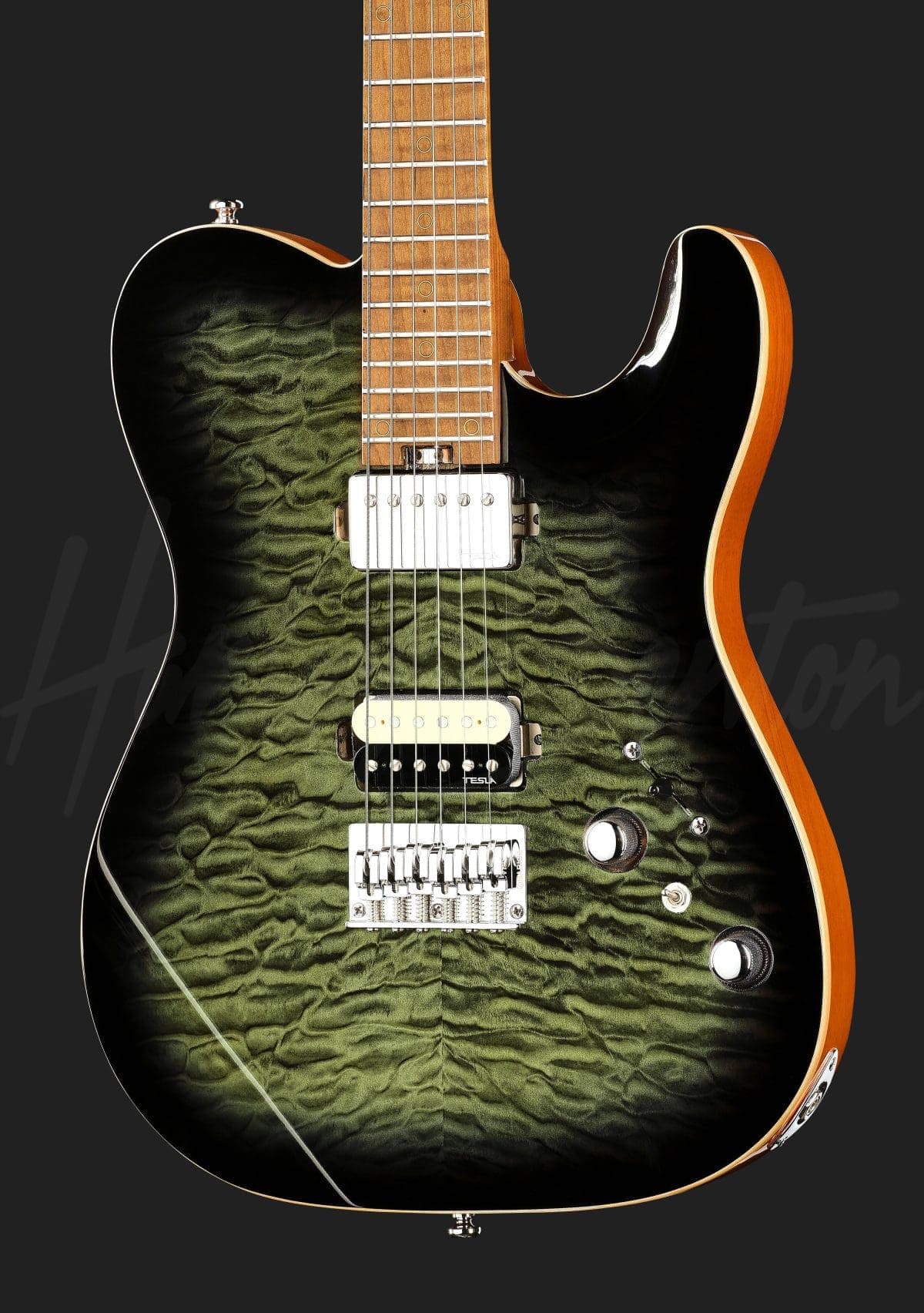 Harley Benton Fusion-T II HH MN HT QBLB — photo 4