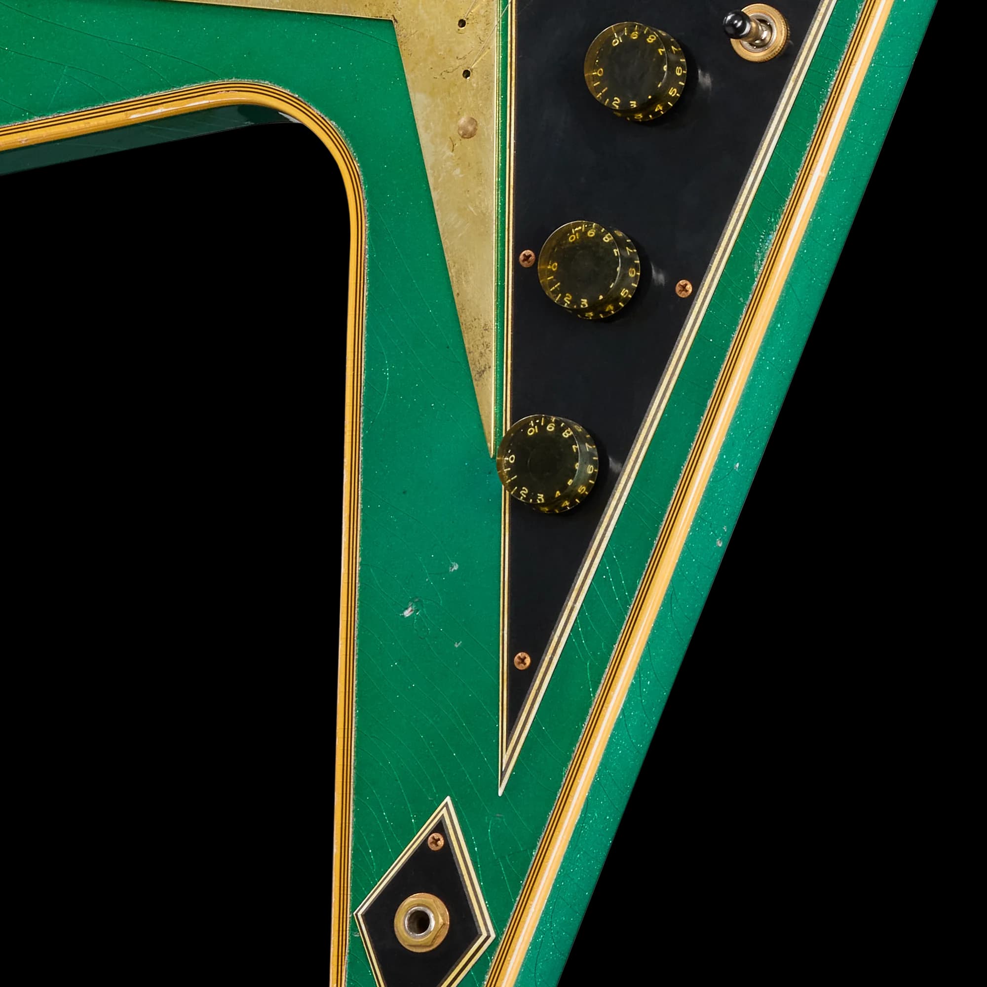 Gibson LE Flying V Custom, Heavy Aged, Teal Sparkle — photo 8
