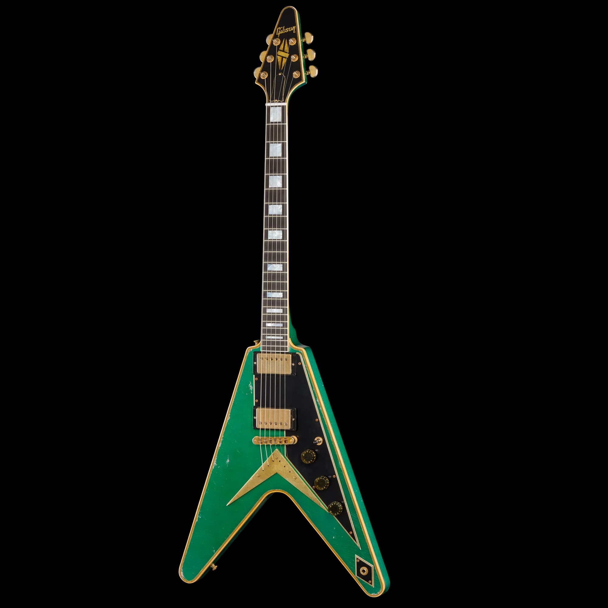 Gibson LE Flying V Custom, Heavy Aged, Teal Sparkle — photo 3