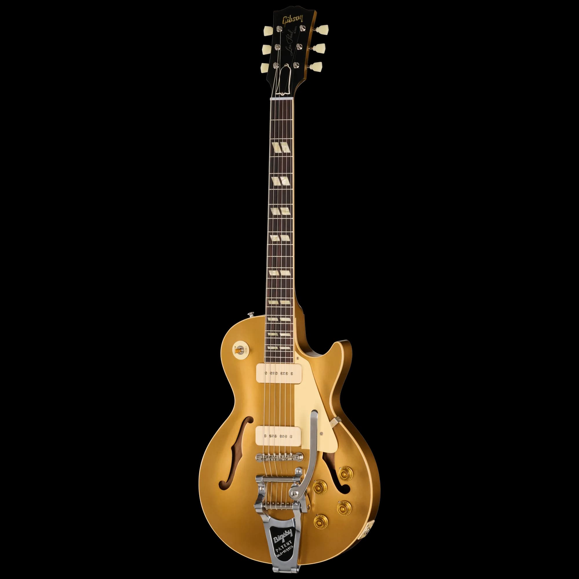Gibson 1956 Les Paul Standard Reissue with Bigsby, VOS, All Double Gold — photo 3