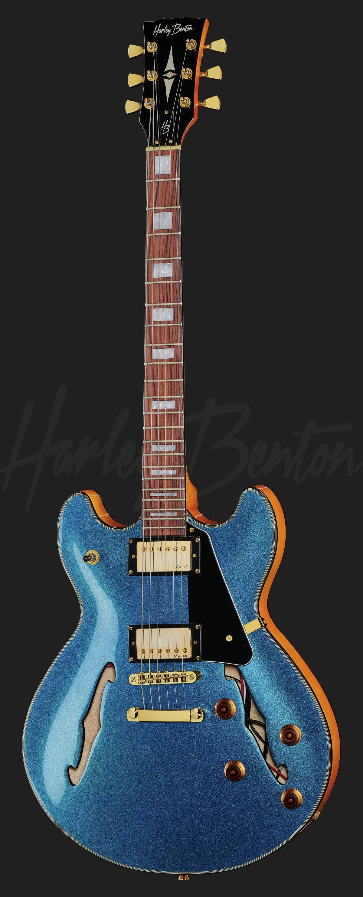 Harley Benton HB-35Plus Metallic Blue — photo 2
