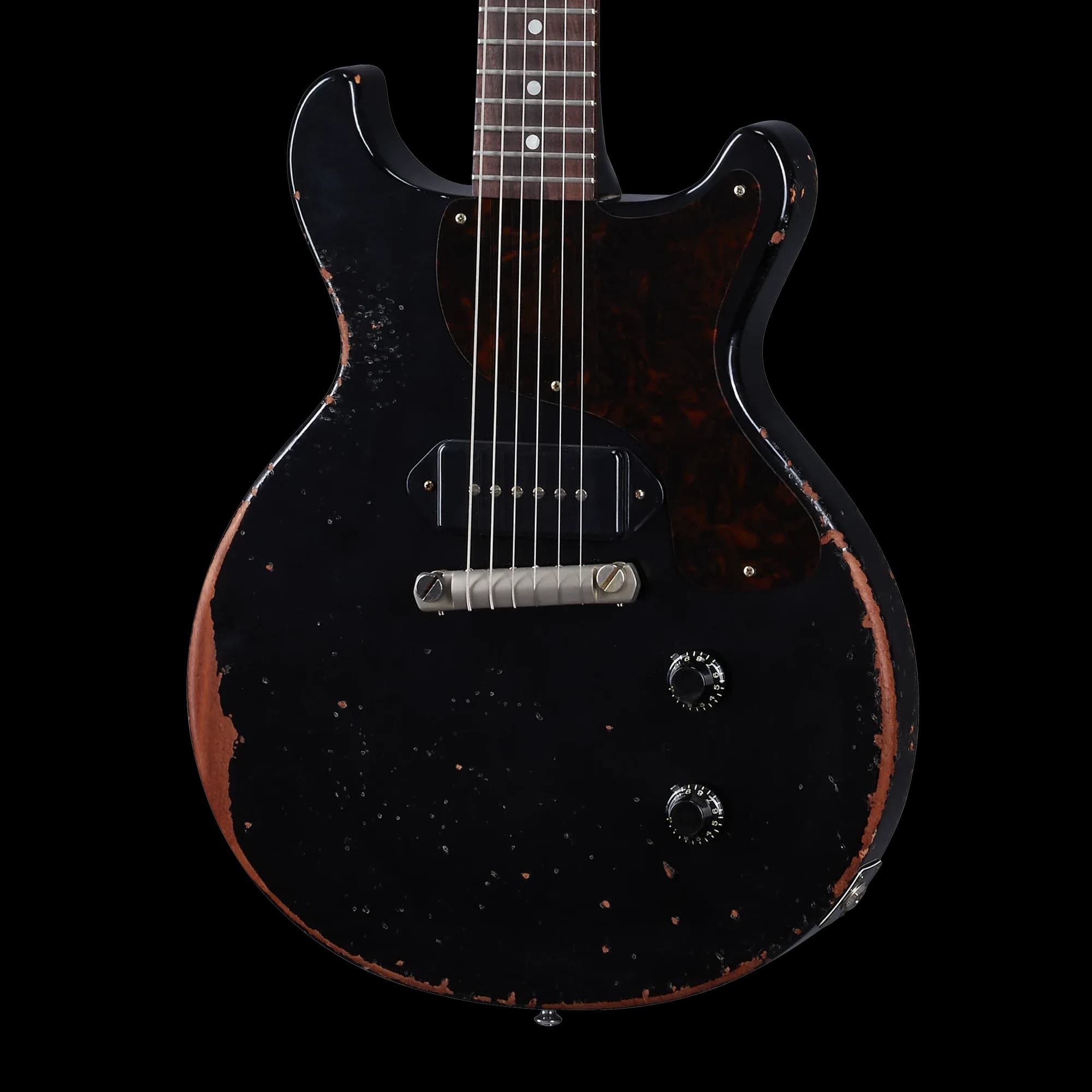 Gibson 1960 Les Paul Junior Double Cut Reissue, Ultra Heavy Aged, Ebony