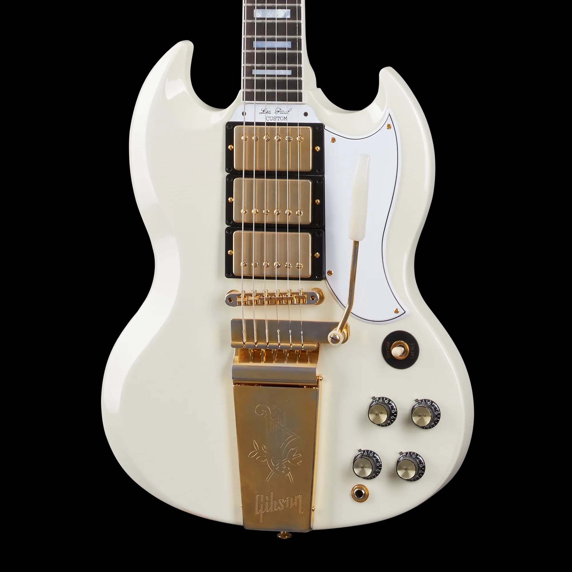 Gibson 1963 Les Paul SG Custom Reissue with Maestro, Ultra Light Aged, Classic White