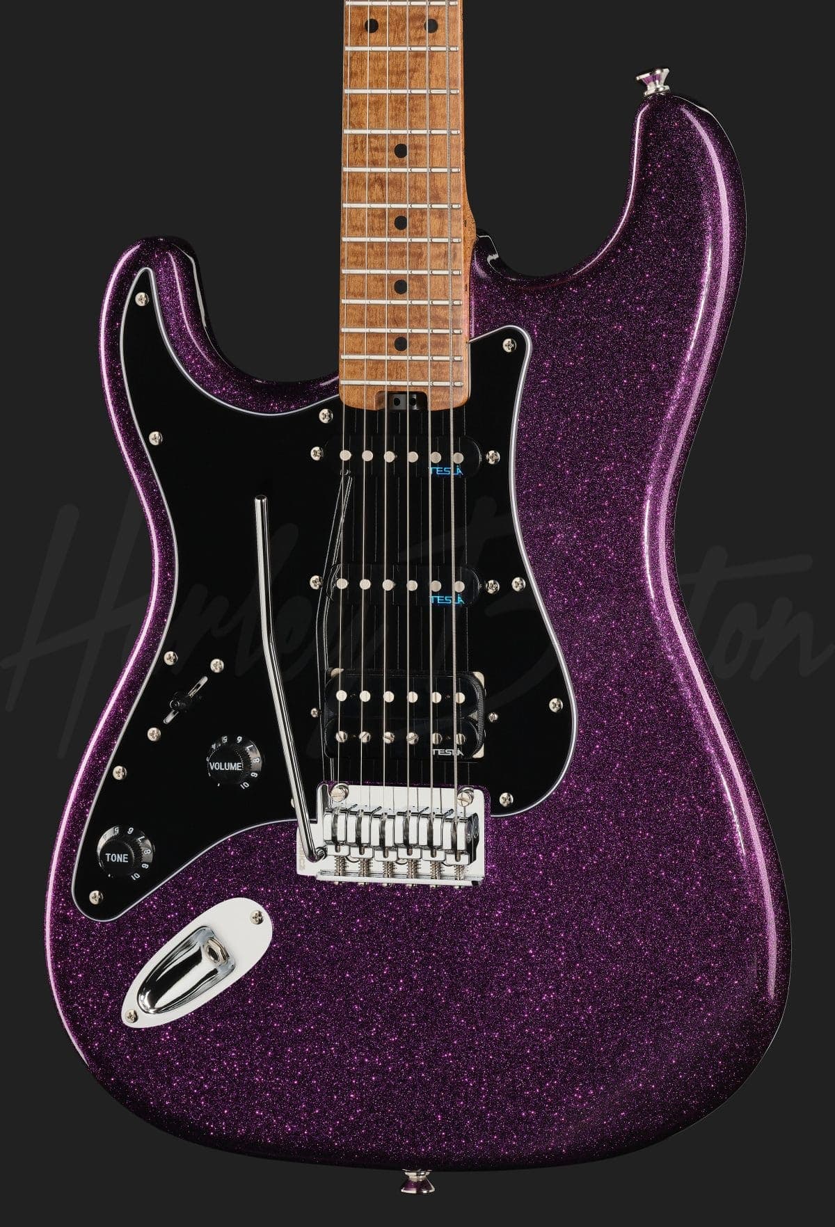Harley Benton ST-Modern Plus MN HSS LH Dark Purple Sparkle — photo 4