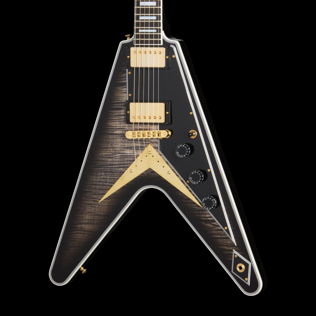 Gibson Flying V Custom Figured Top, VOS, Cobra Burst