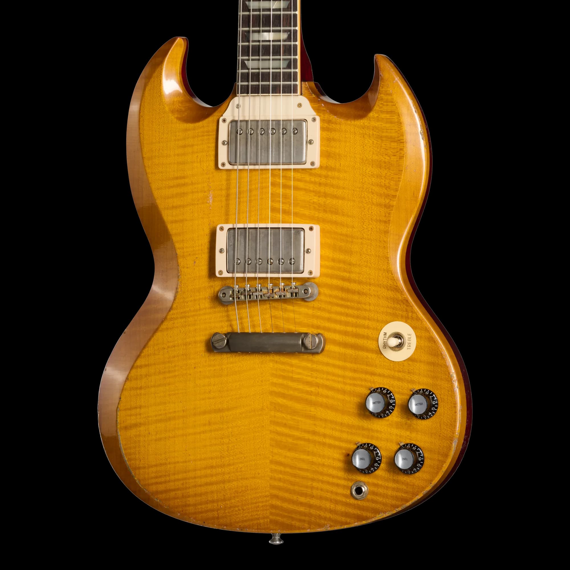 Gibson 1961 Les Paul SG Standard Reissue with Figured Top, Light Aged, Lemon Burst