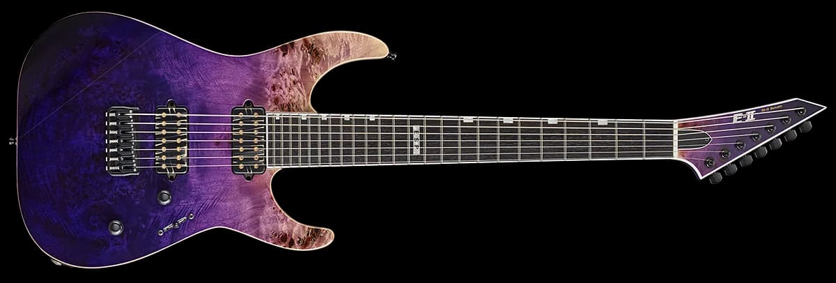 ESP E-II M-II 7 Ht Purple Natural Fade