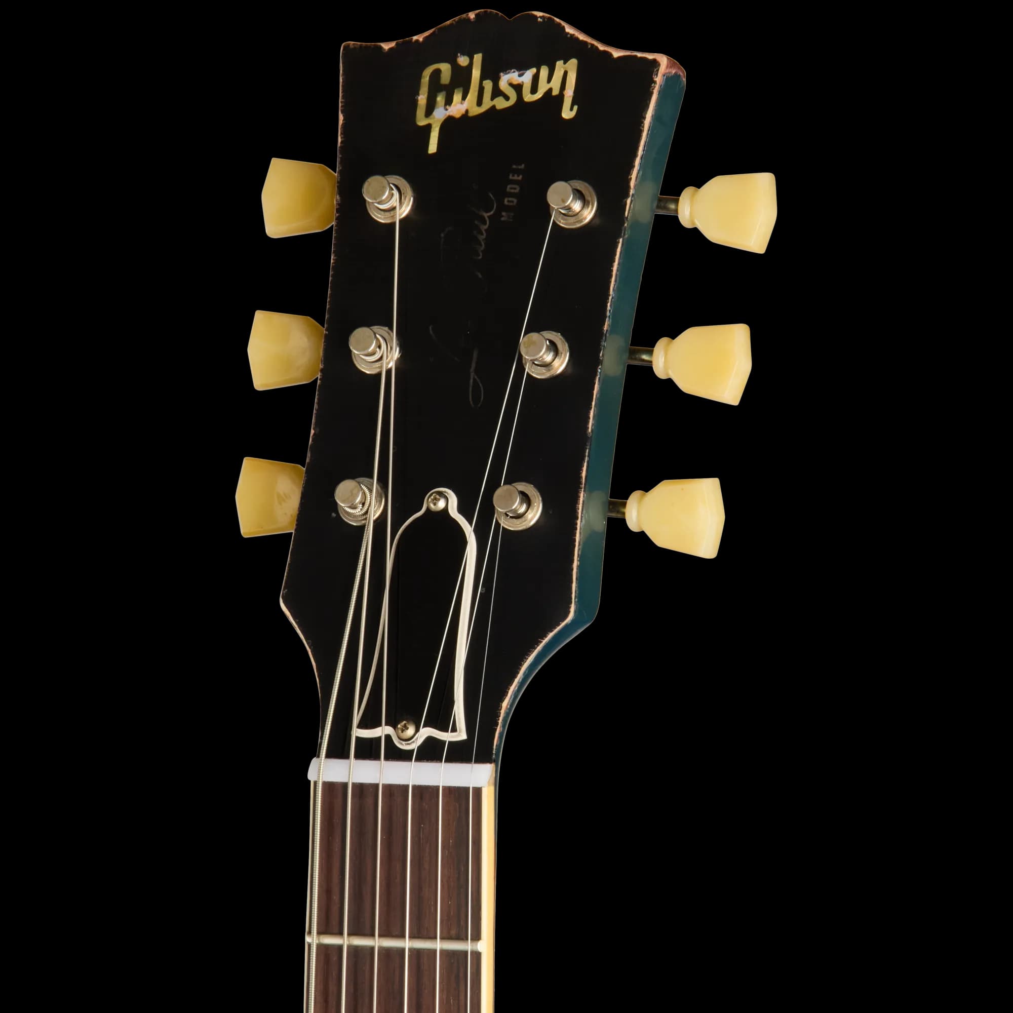 Gibson 1957 Les Paul Standard Reissue, Ultra Heavy Aged, Inverness Green and Pelham Blue Over Goldtop — photo 5