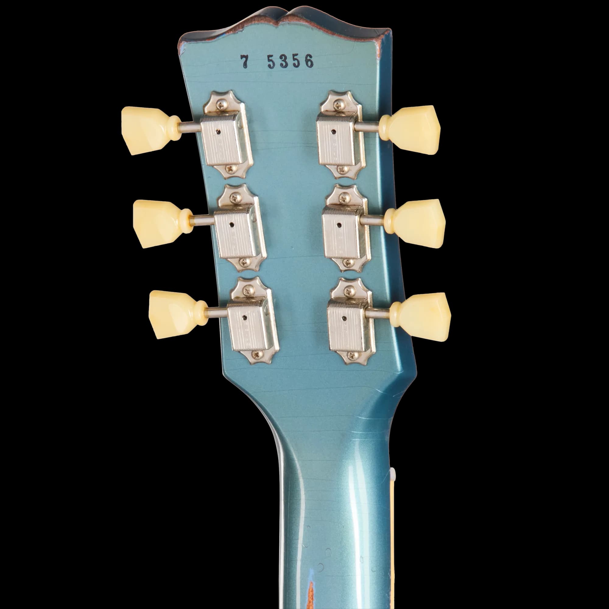 Gibson 1957 Les Paul Standard Reissue, Ultra Heavy Aged, Pelham Blue Over Goldtop — photo 6