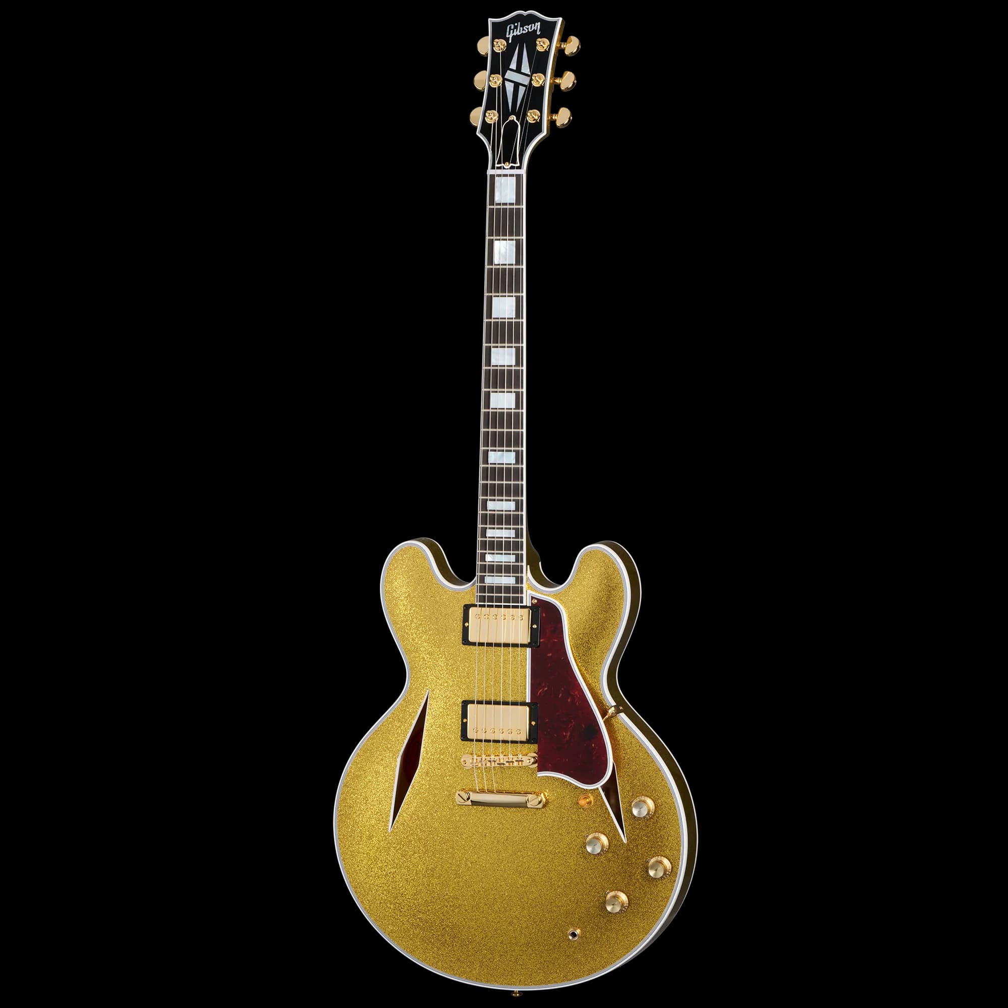 Gibson 1959 ES-355 Reissue with Diamond F-Holes, Gloss, Gold Sparkle — photo 2