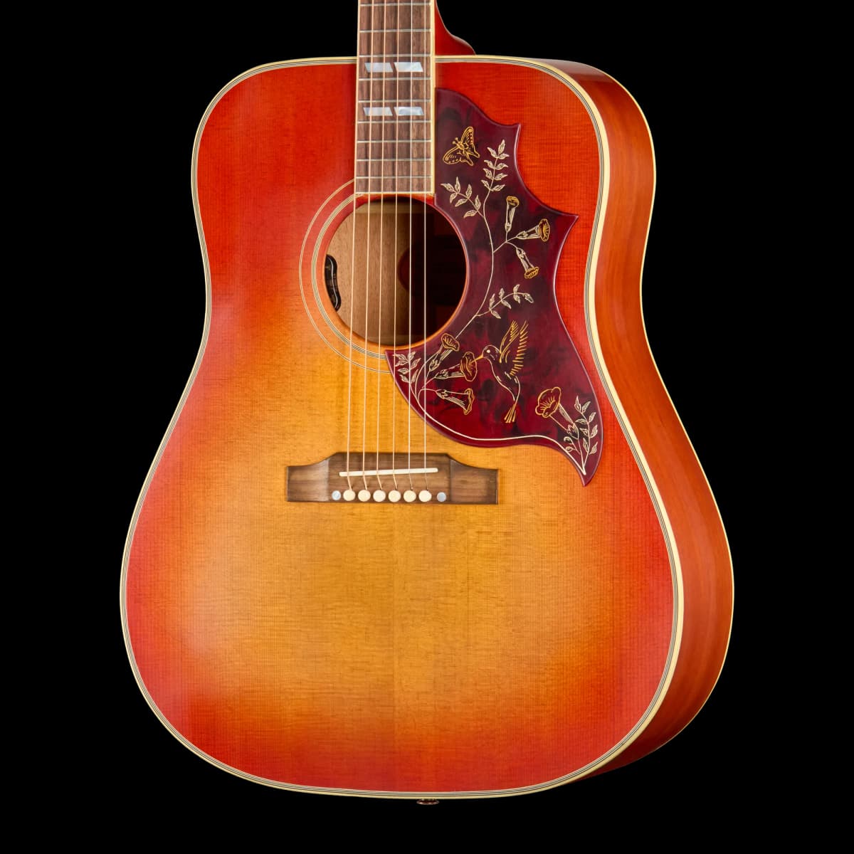 Gibson 1960 Hummingbird Reissue with HiFi, Ultra Light Aged, Washed Cherry Sunburst