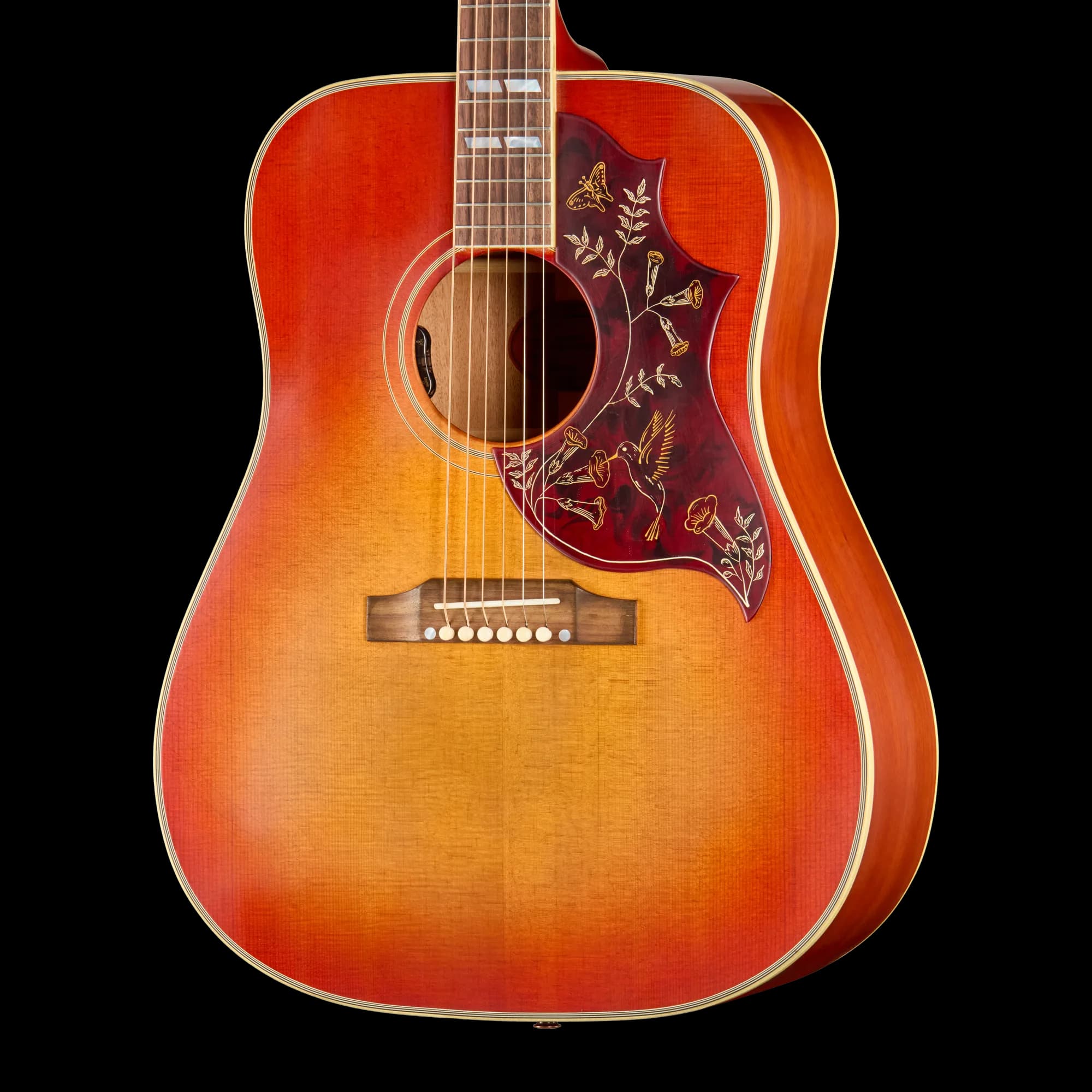Gibson 1960 Hummingbird Reissue with HiFi, Ultra Light Aged, Washed Cherry Sunburst