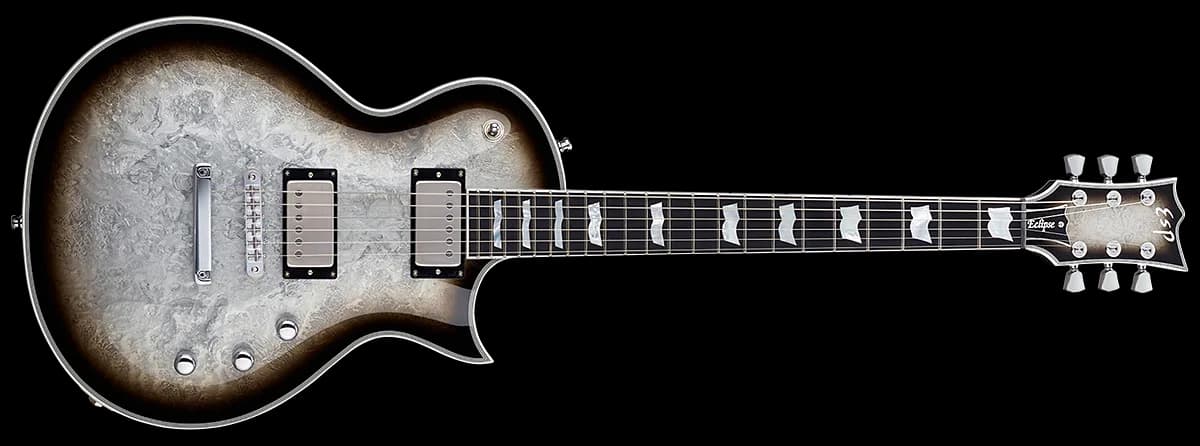 ESP Eclipse Custom Silver Liquid Metal Burst