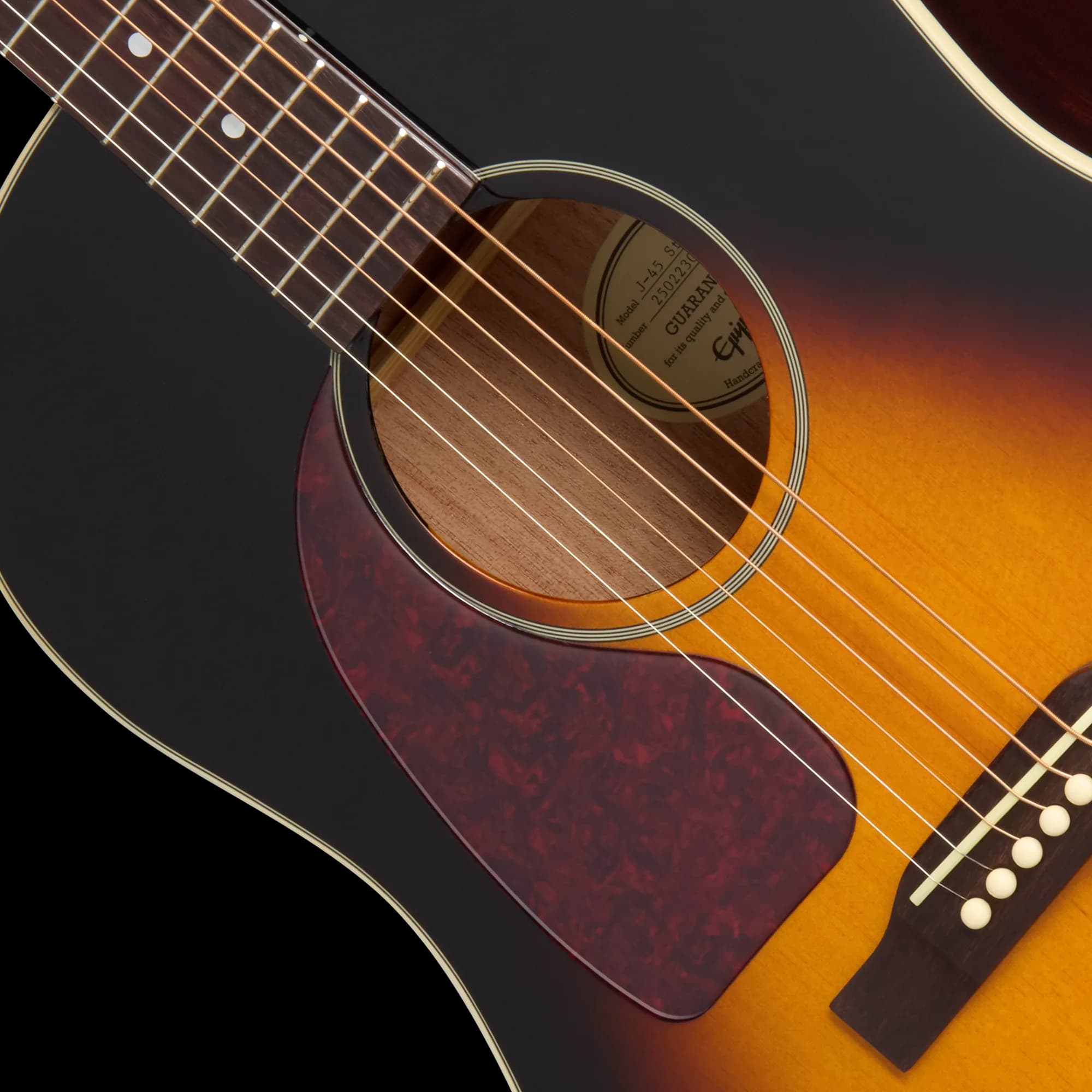 Epiphone J-45 Studio, Left-Handed, Vintage Sunburst — photo 7