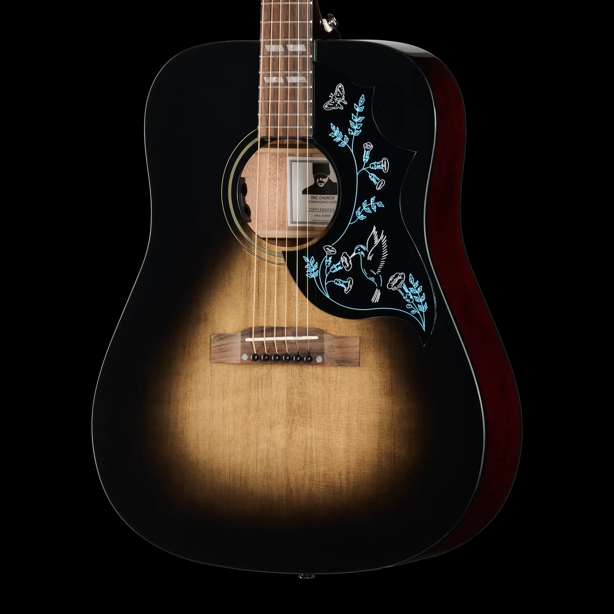 Epiphone Eric Church Hummingbird Dark, Cobra Burst