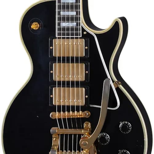 Gibson 1957 Les Paul Custom Reissue 3-Pickup Bigsby, Light Aged, Ebony — photo 5