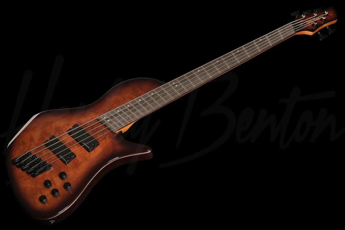 Harley Benton MSB-5 Black Flame Burl — photo 8