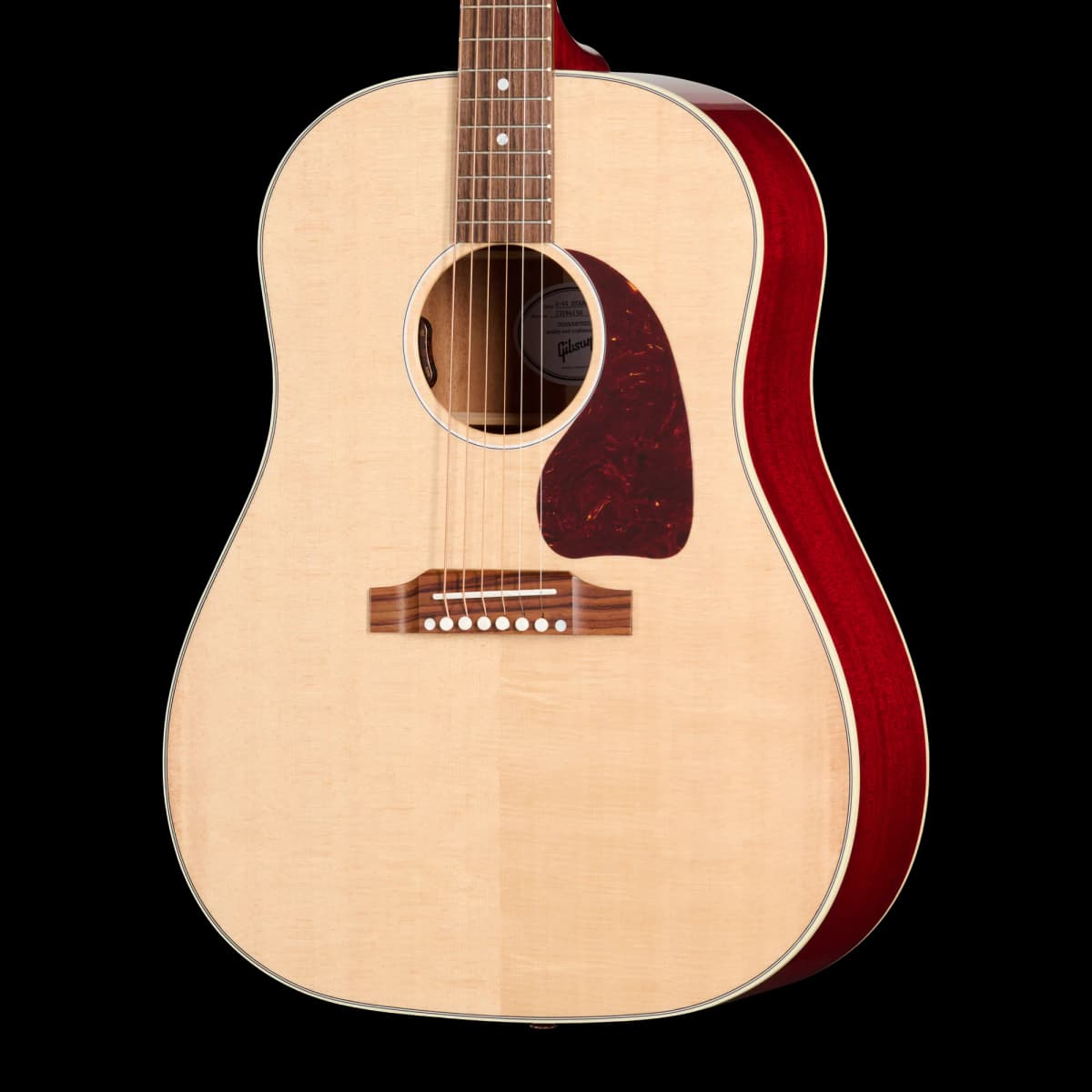 Gibson J-45 Standard, Natural Top Cherry Back and Sides