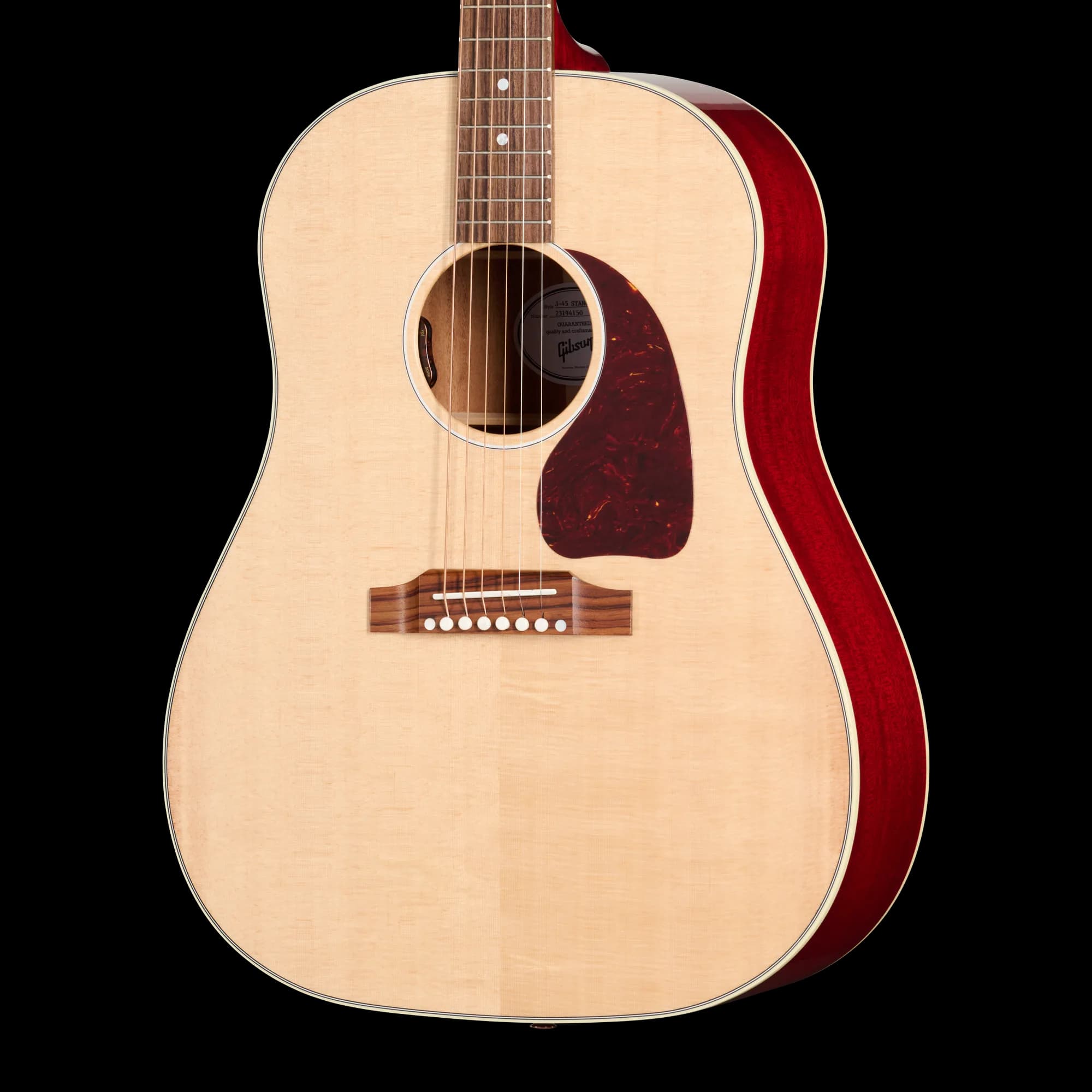 Gibson J-45 Standard, Natural Top Cherry Back and Sides