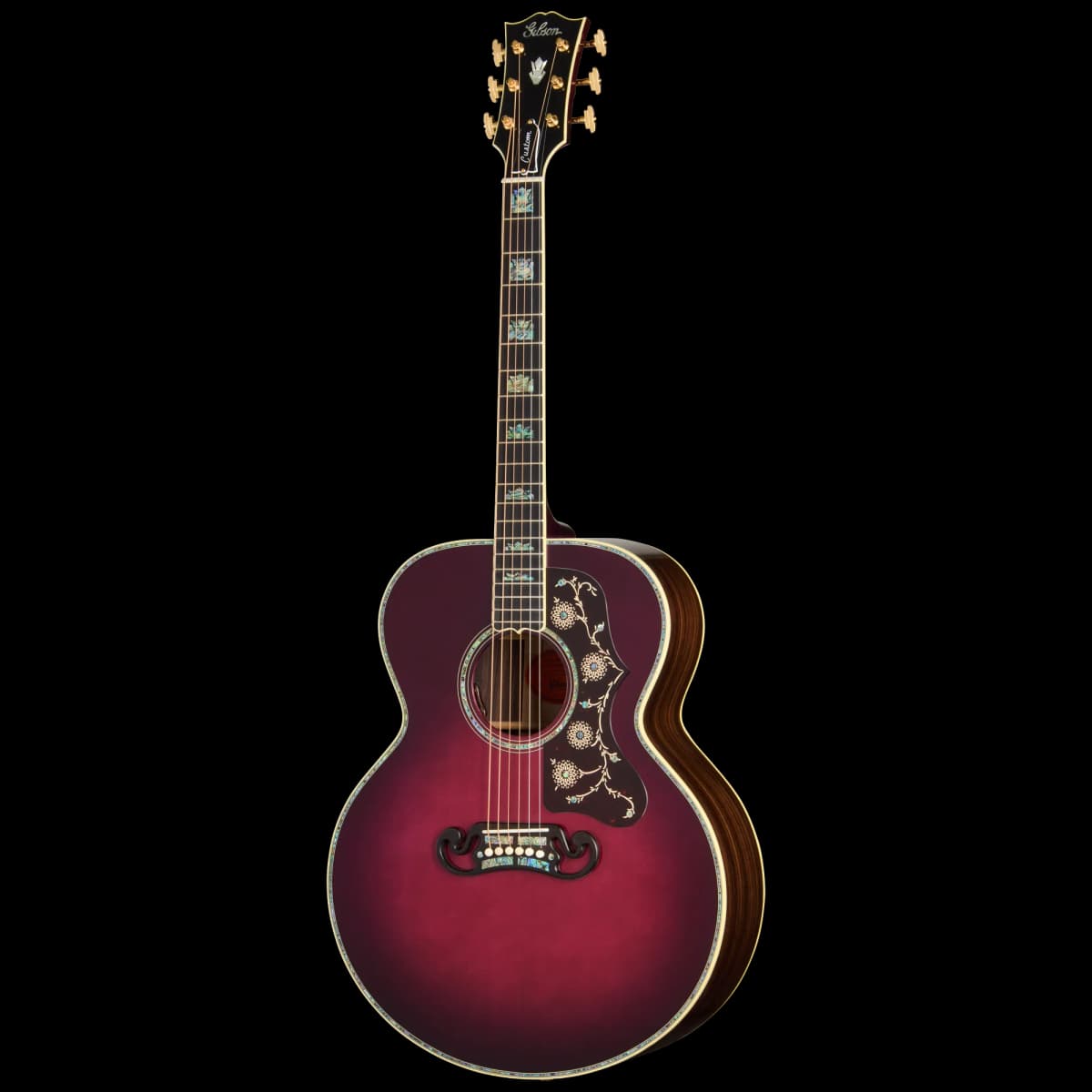 Gibson SJ-200 Standard 3-Piece Back, Merlot Burst — photo 3