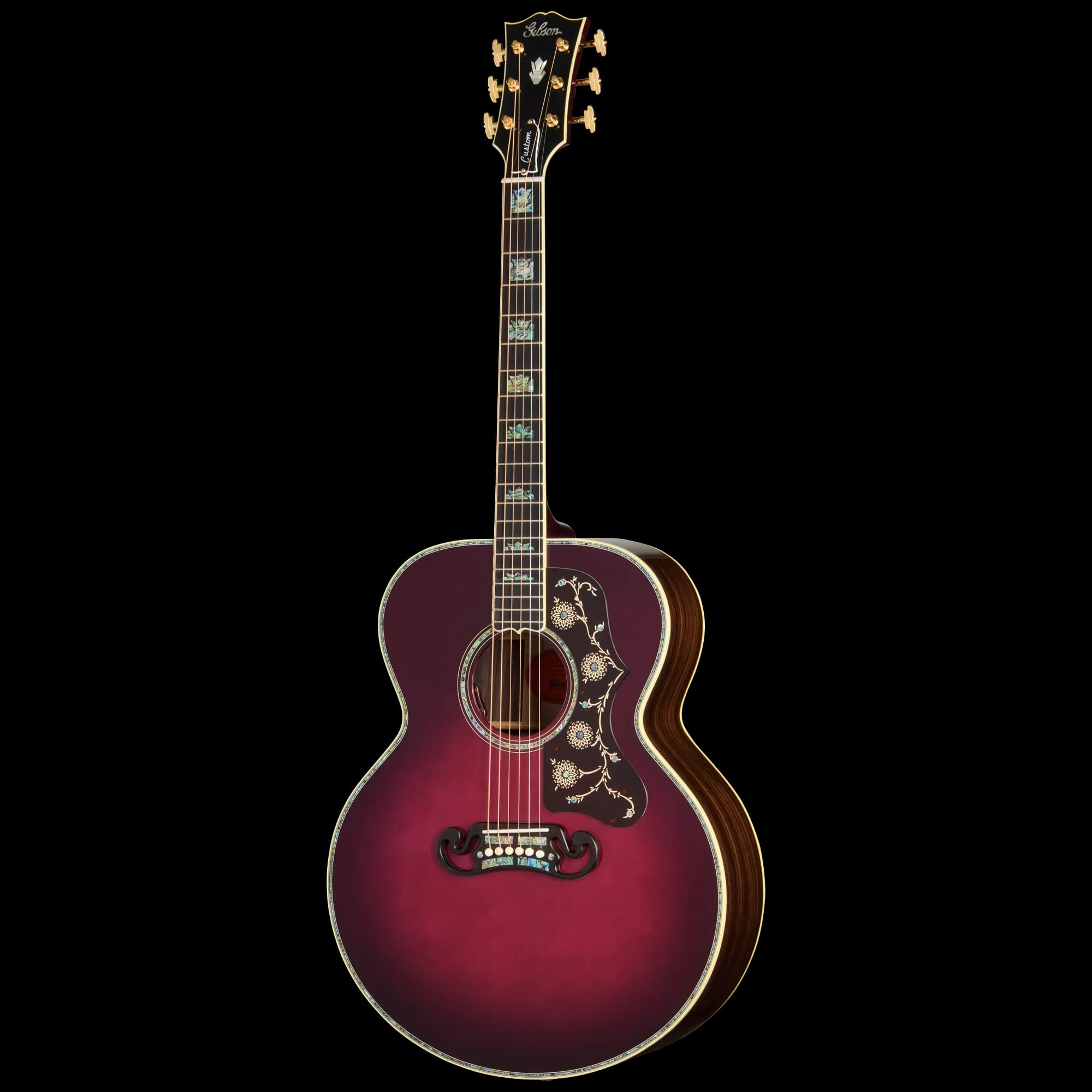 Gibson SJ-200 Standard 3-Piece Back, Merlot Burst — photo 3