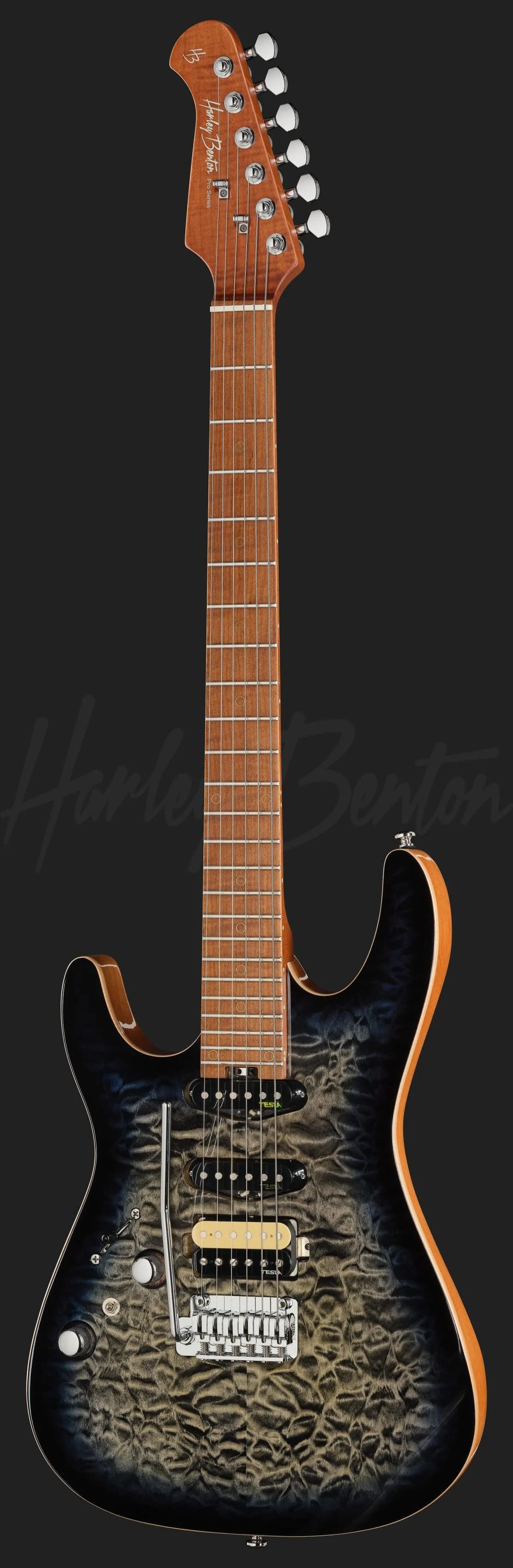 Harley Benton Fusion-IV HSS LH MN QBLB — photo 2
