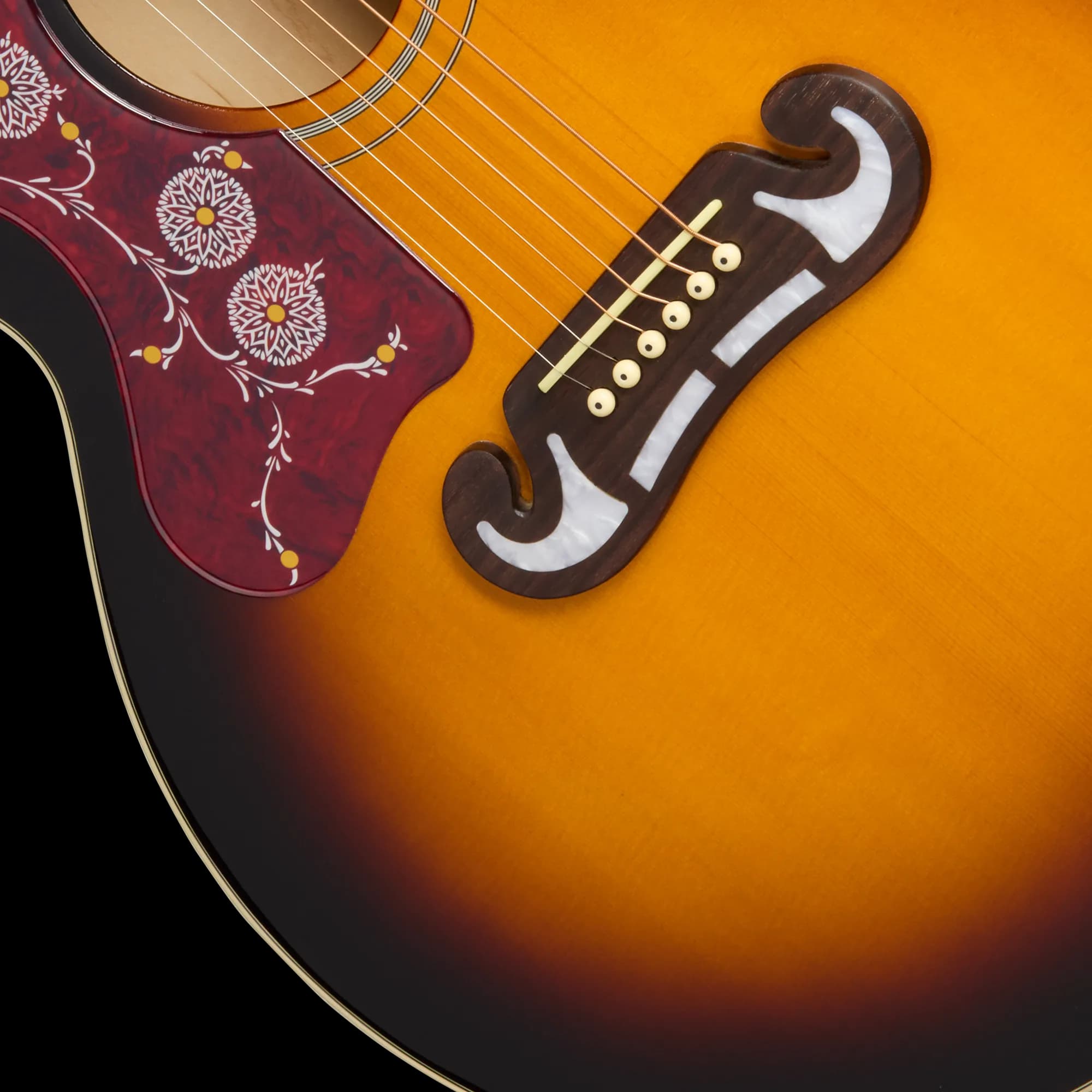 Epiphone J-200 Studio EC, Left-Handed, Vintage Sunburst — photo 7
