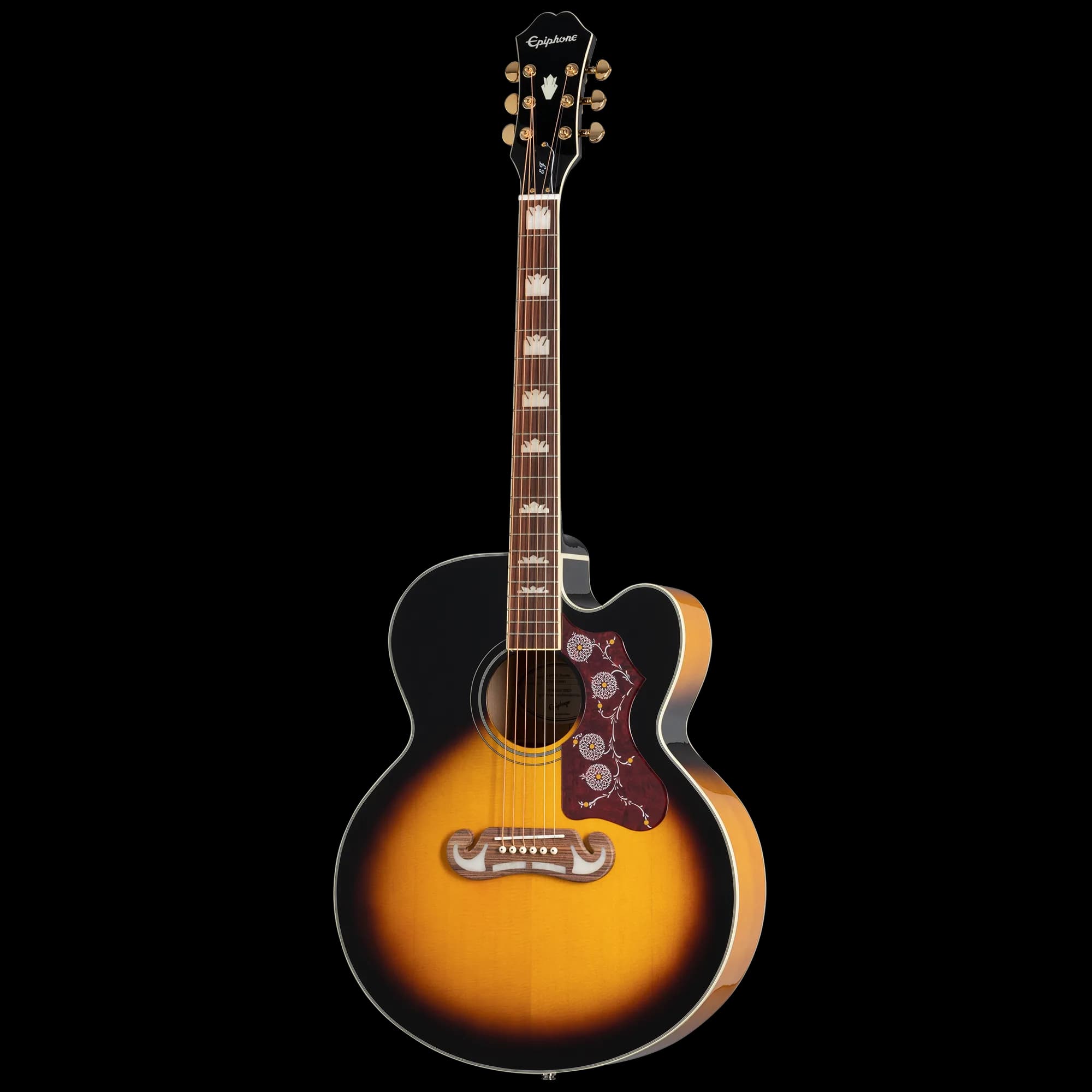 Epiphone J-200 Studio EC, Vintage Sunburst — photo 8