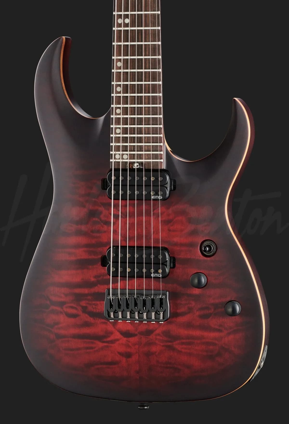 Harley Benton Amarok-7 BKRD Quilted Burst — photo 4