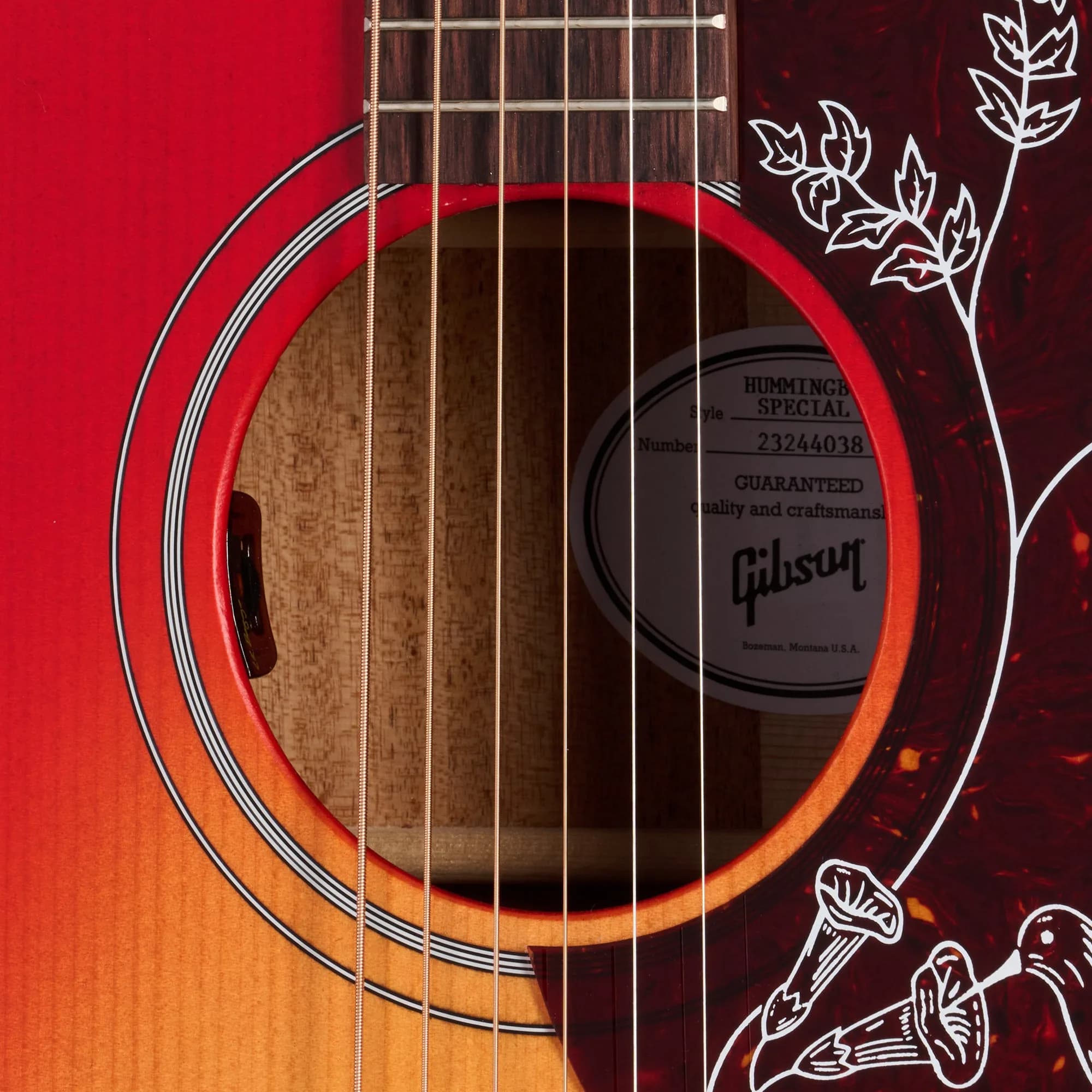 Gibson Hummingbird Special, Satin Vintage Cherry Sunburst — photo 6