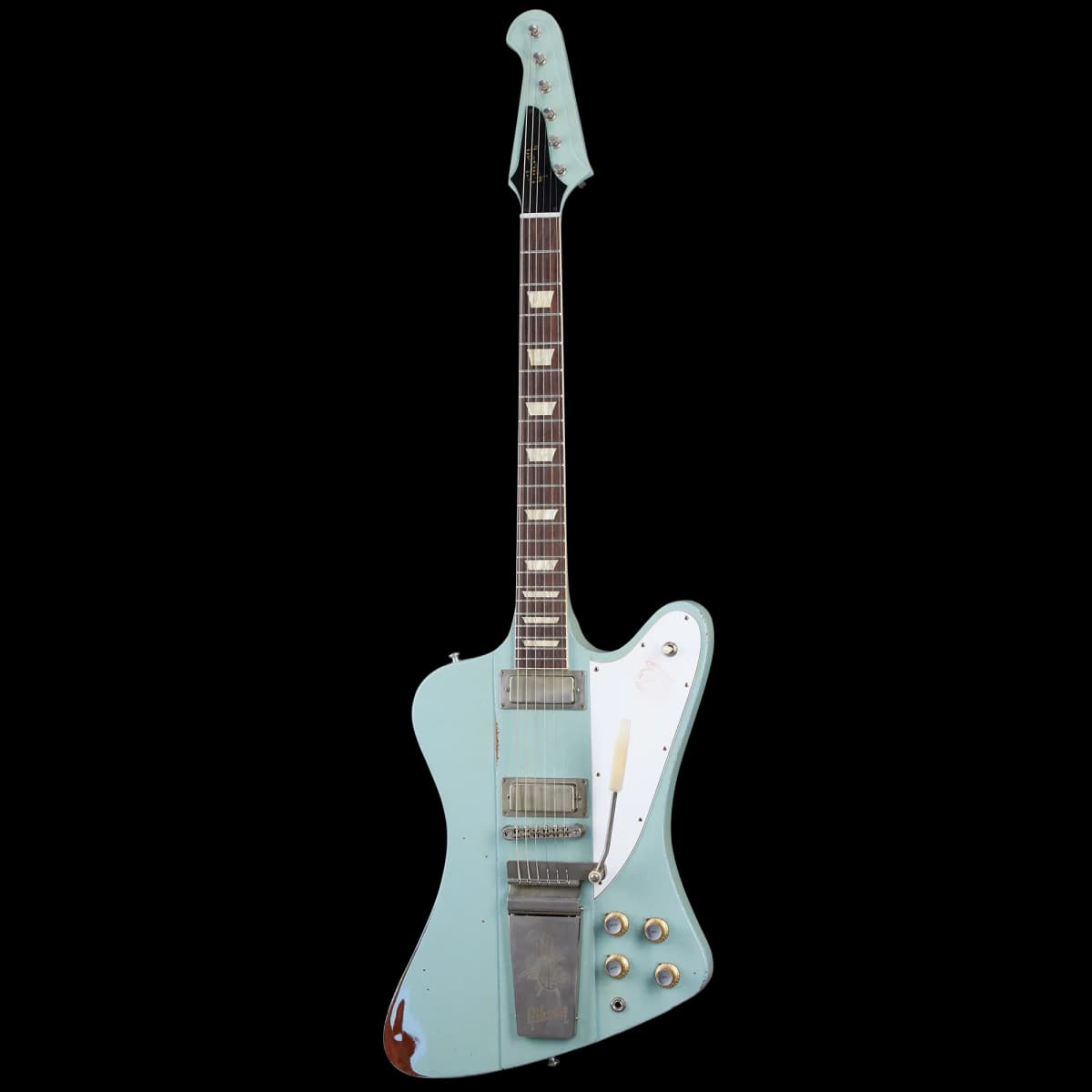 Gibson 1963 Firebird V with Maestro Vibrola, Heavy Aged, Antique Frost Blue — photo 2