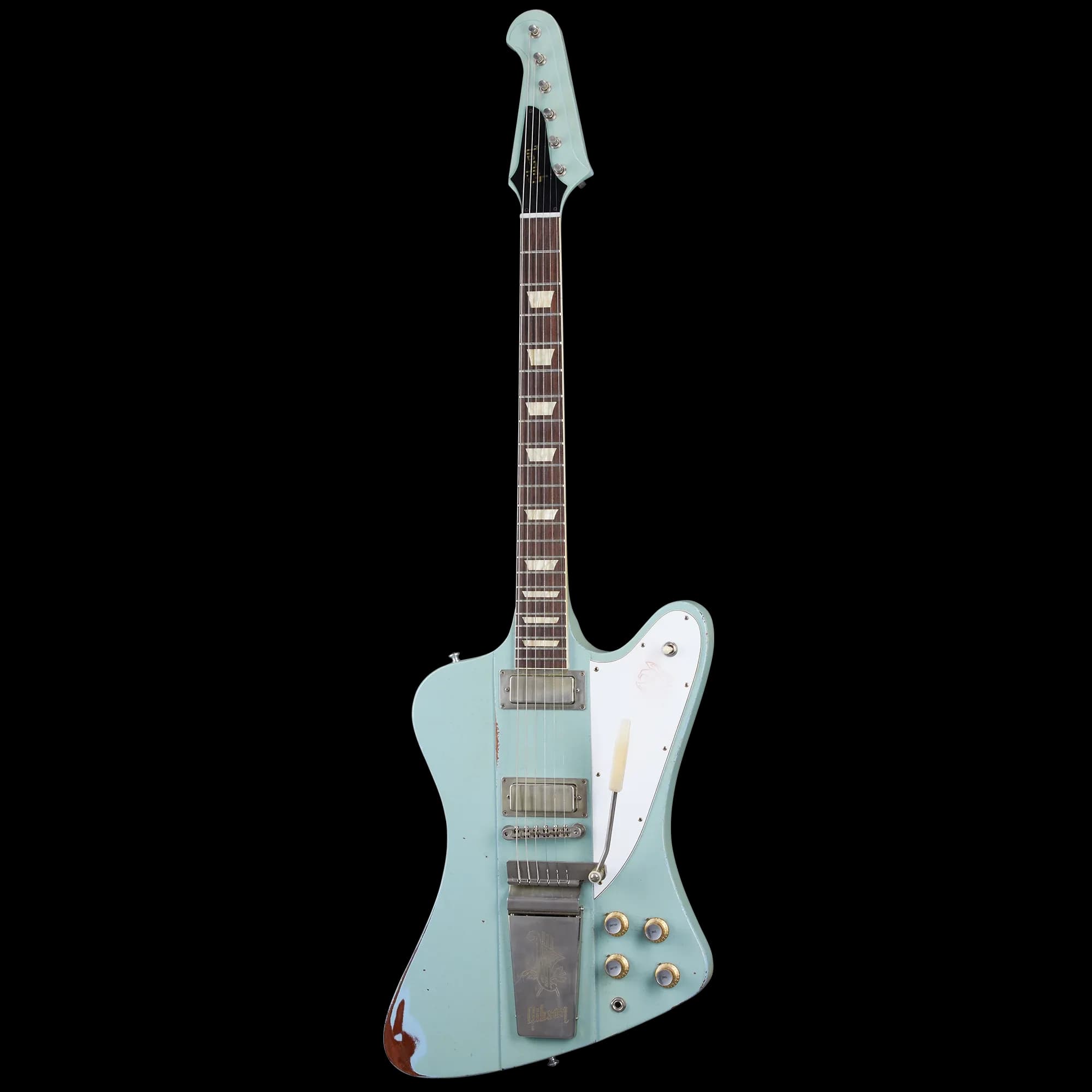 Gibson 1963 Firebird V with Maestro Vibrola, Heavy Aged, Antique Frost Blue — photo 2
