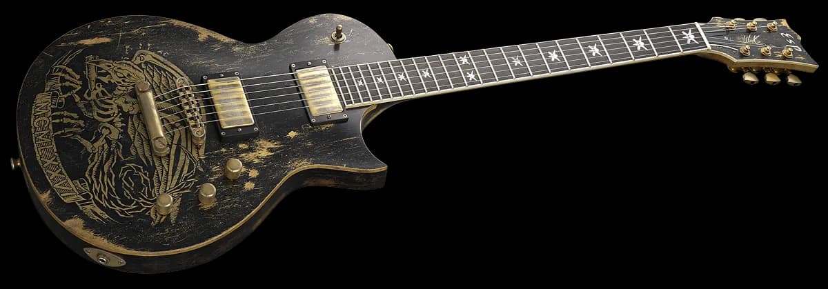 ESP Will Adler Warbird Distressed Black w/ Graphic — photo 3
