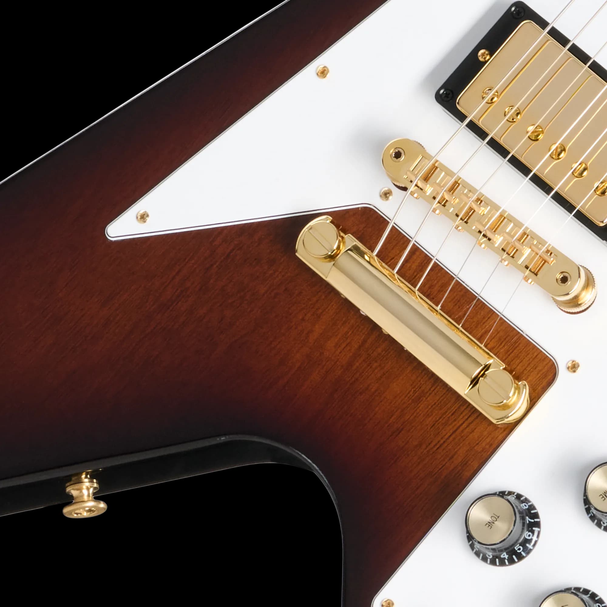 Gibson Flying V 70s with Gold Hardware, Vintage Sunburst, Exclusive — photo 7