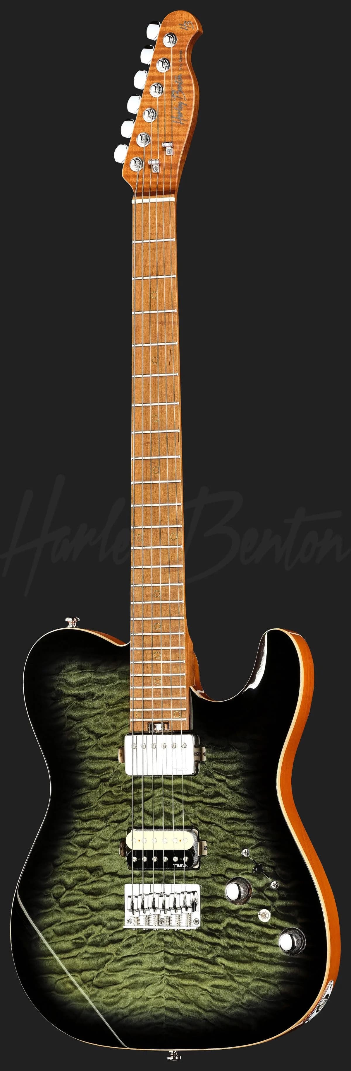 Harley Benton Fusion-T II HH MN HT QBLB — photo 2
