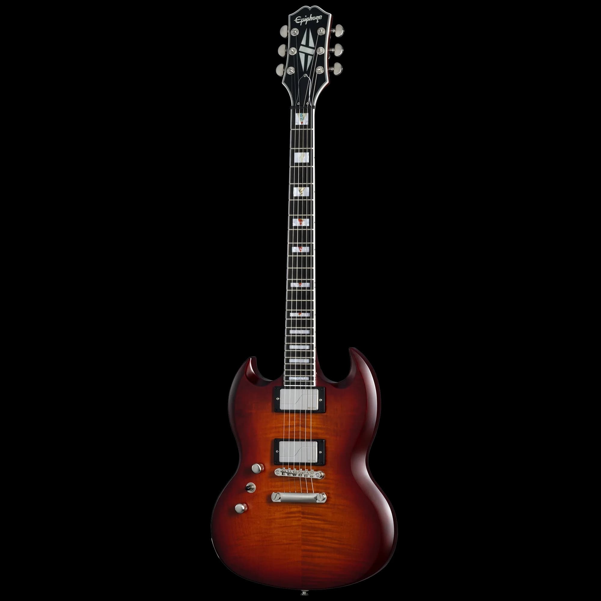 Epiphone SG Prophecy, Left-Handed, Aged Bengal Tiger Burst, Exclusive — photo 2