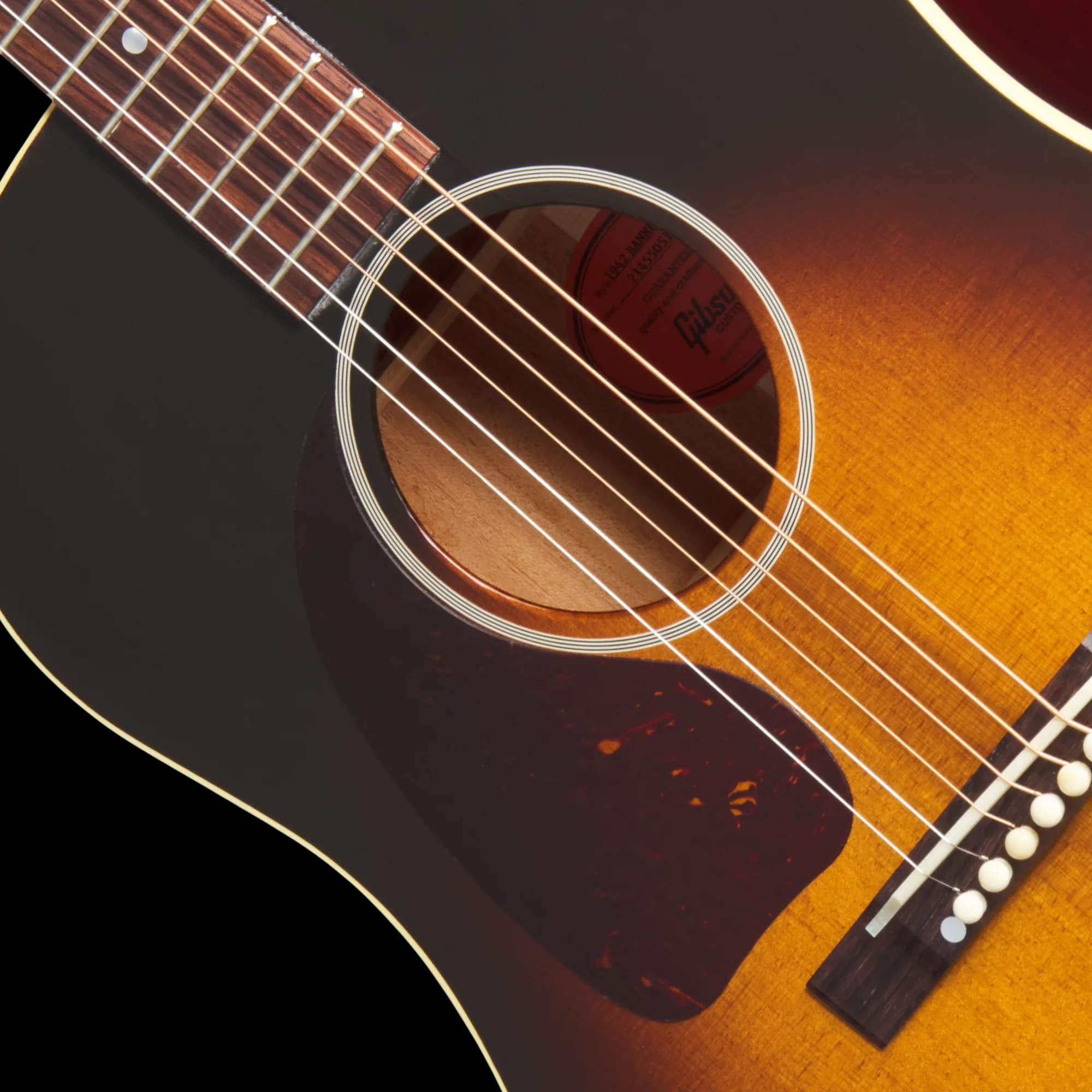 Gibson 1942 Banner J-45 Reissue, Left-Handed, Vintage Sunburst — photo 7