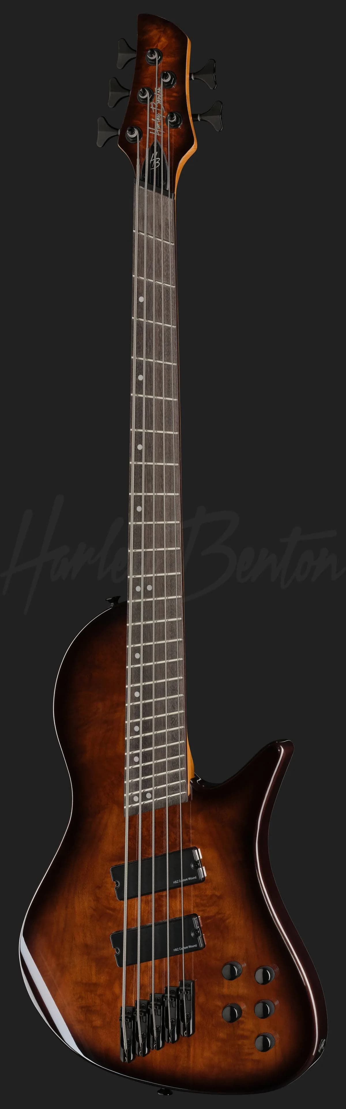 Harley Benton MSB-5 Black Flame Burl — photo 2